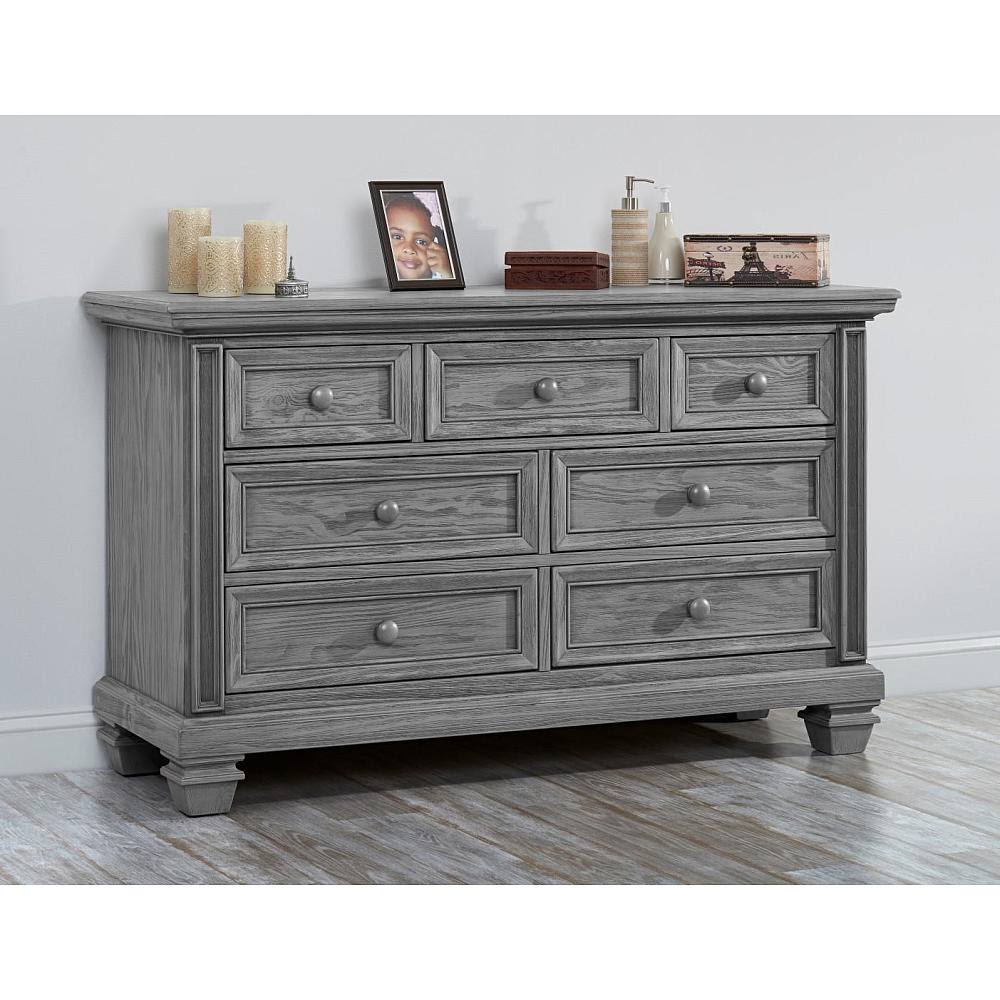 Oxford Baby Richmond 7Drawer Dresser in Brushed Grey famonal