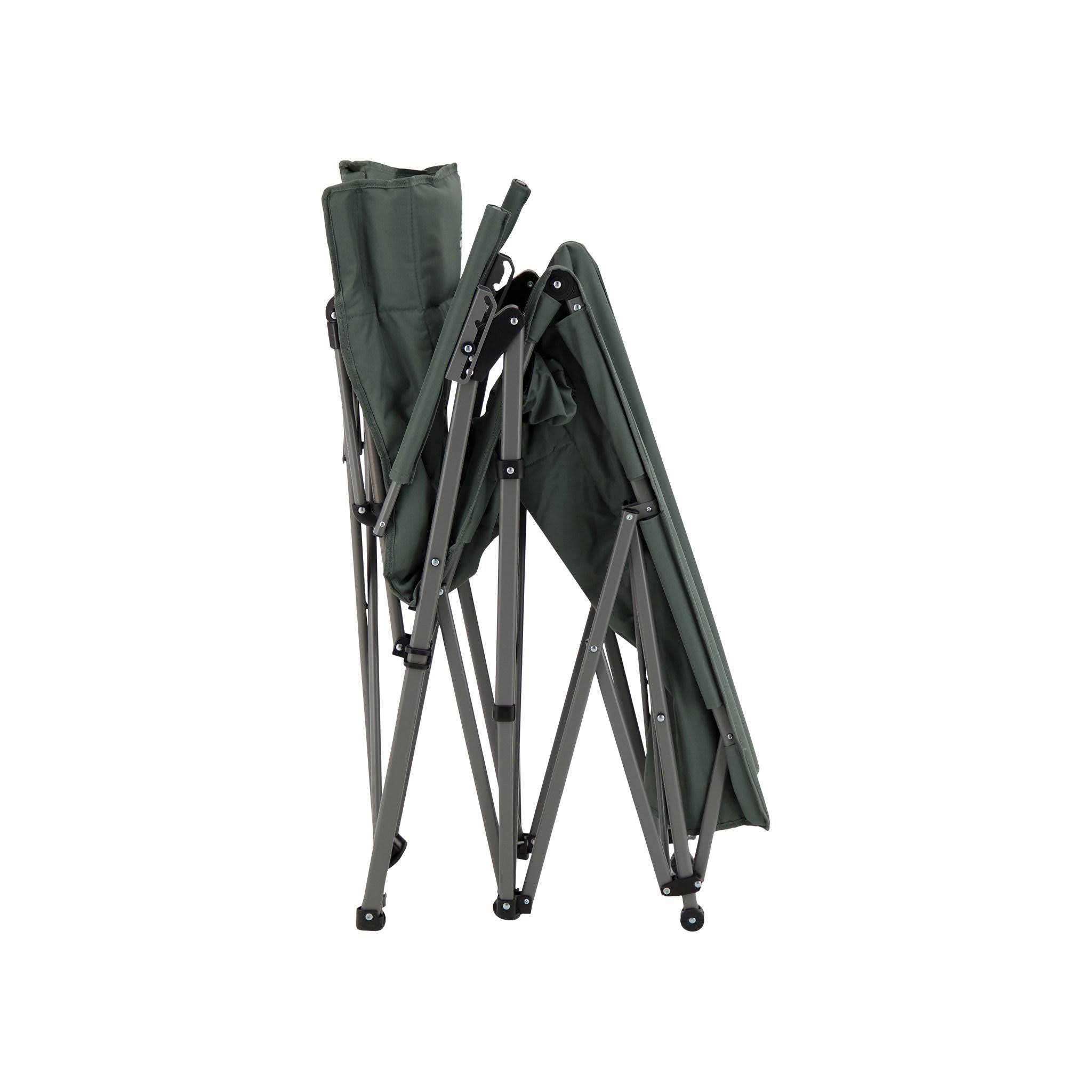 Woods Ashcroft 3Position Reclining Camping Lounger Chair Gun Metal dersya