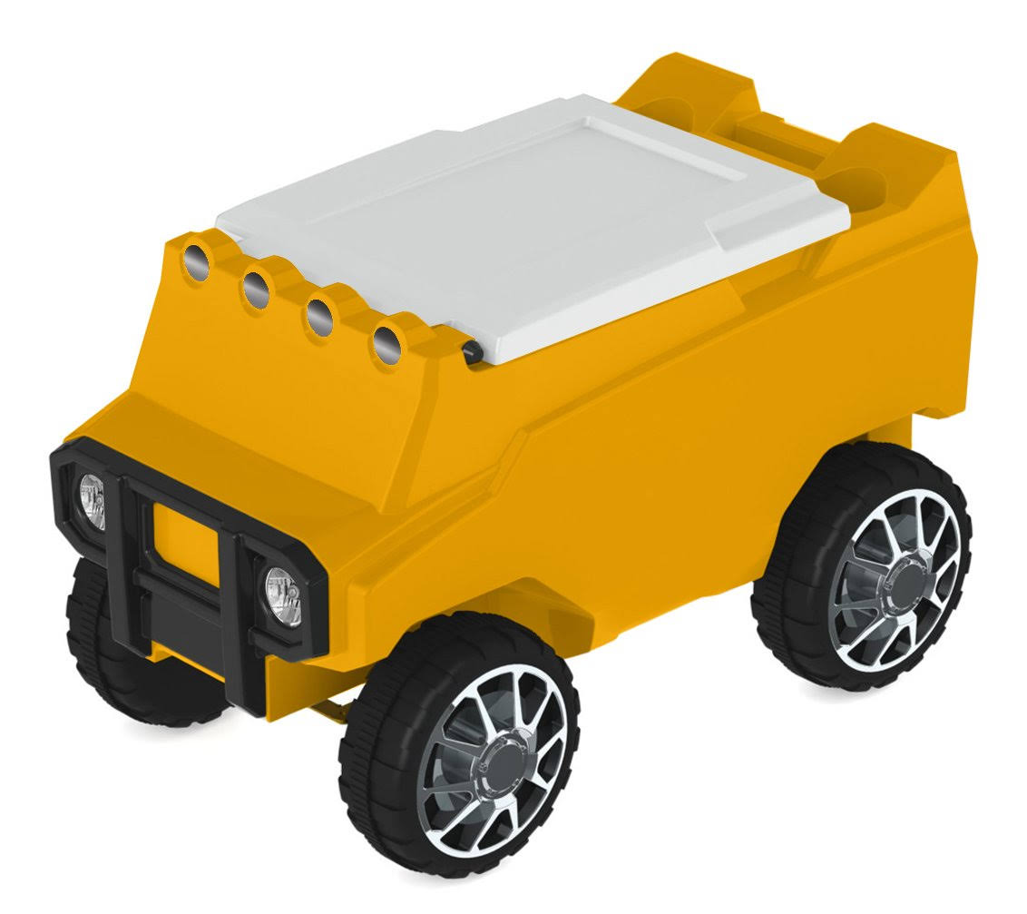 🔥Remote Control C3 Rover Cooler in Yellow dersya