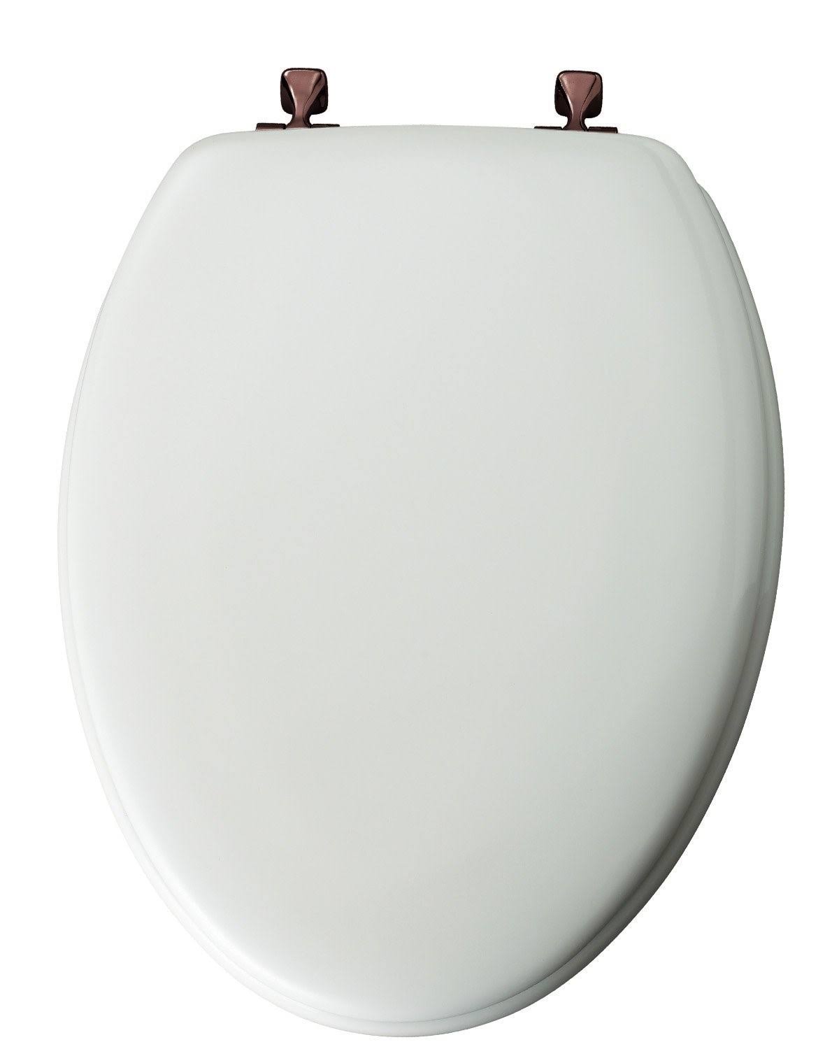 Mayfair 144OR 000 Wood Toilet Seat with OilRubbed Bronze Hinges
