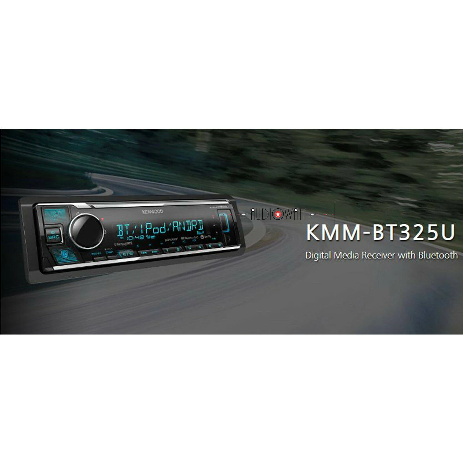 Kenwood Kmmbt325u Single DIN Digital Media Receiver with Bluetooth