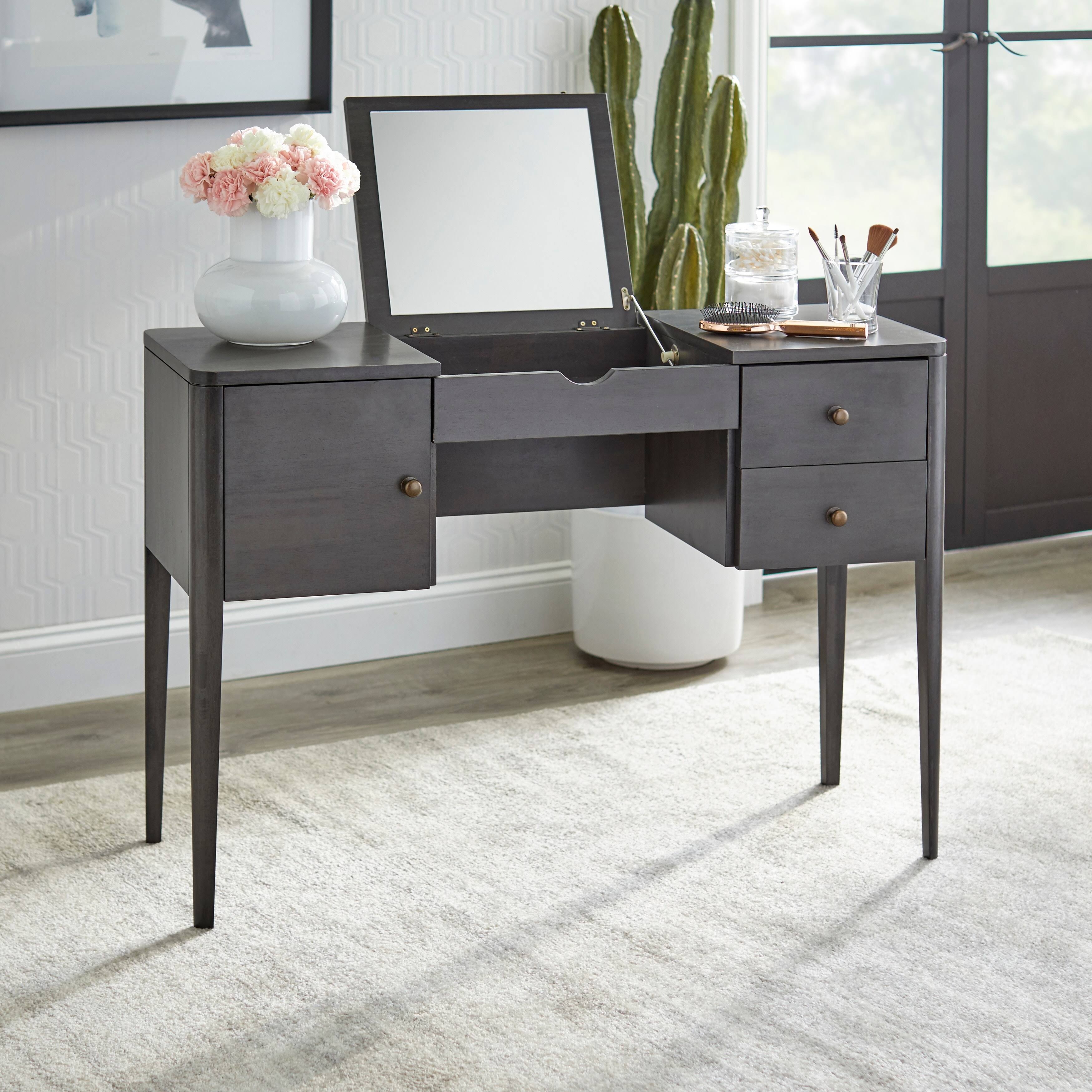Lifestorey Parc Vanity Desk Gray Buylateral dersya