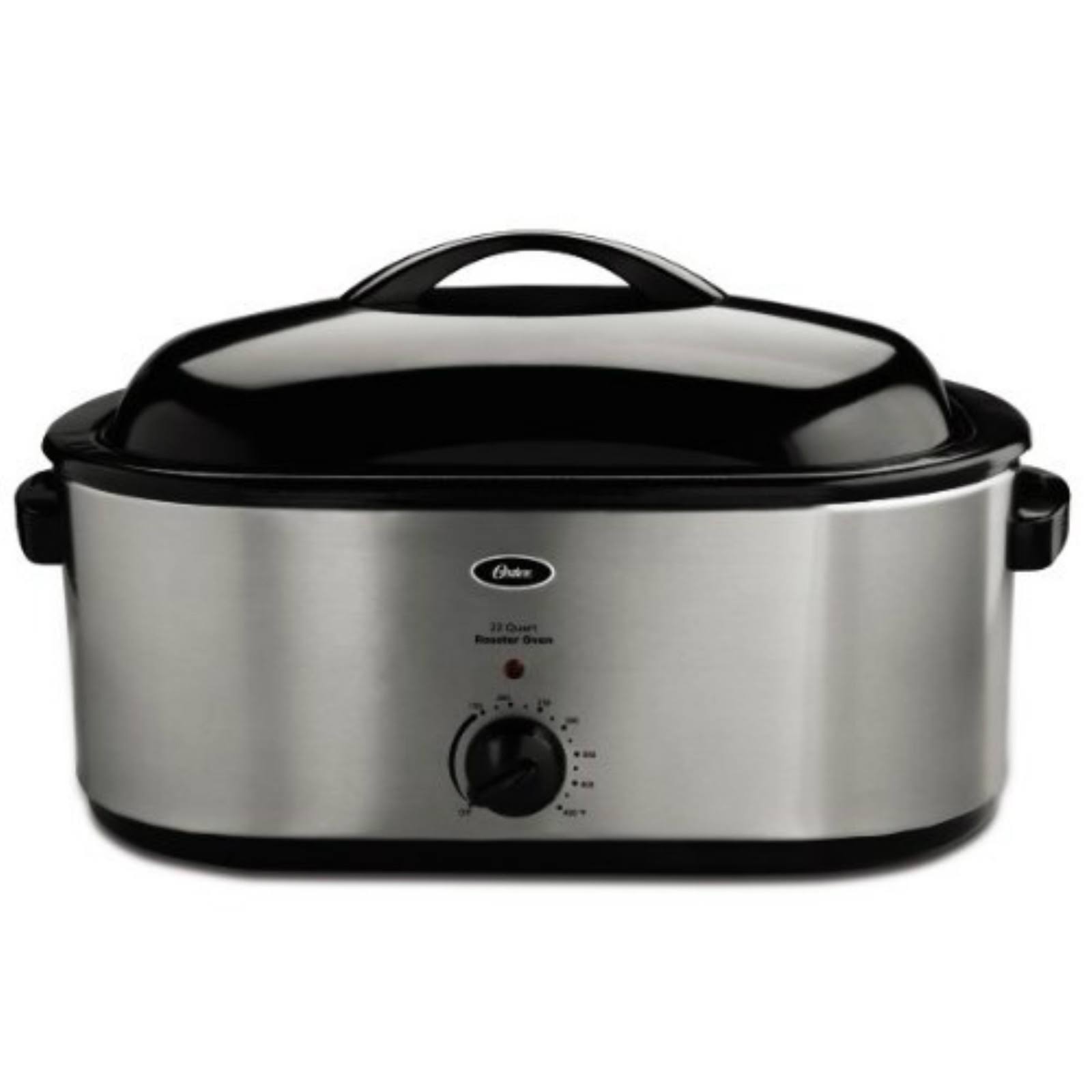 🔥Oster Roaster Oven with SelfBasting Lid 22 quart Black/Silver