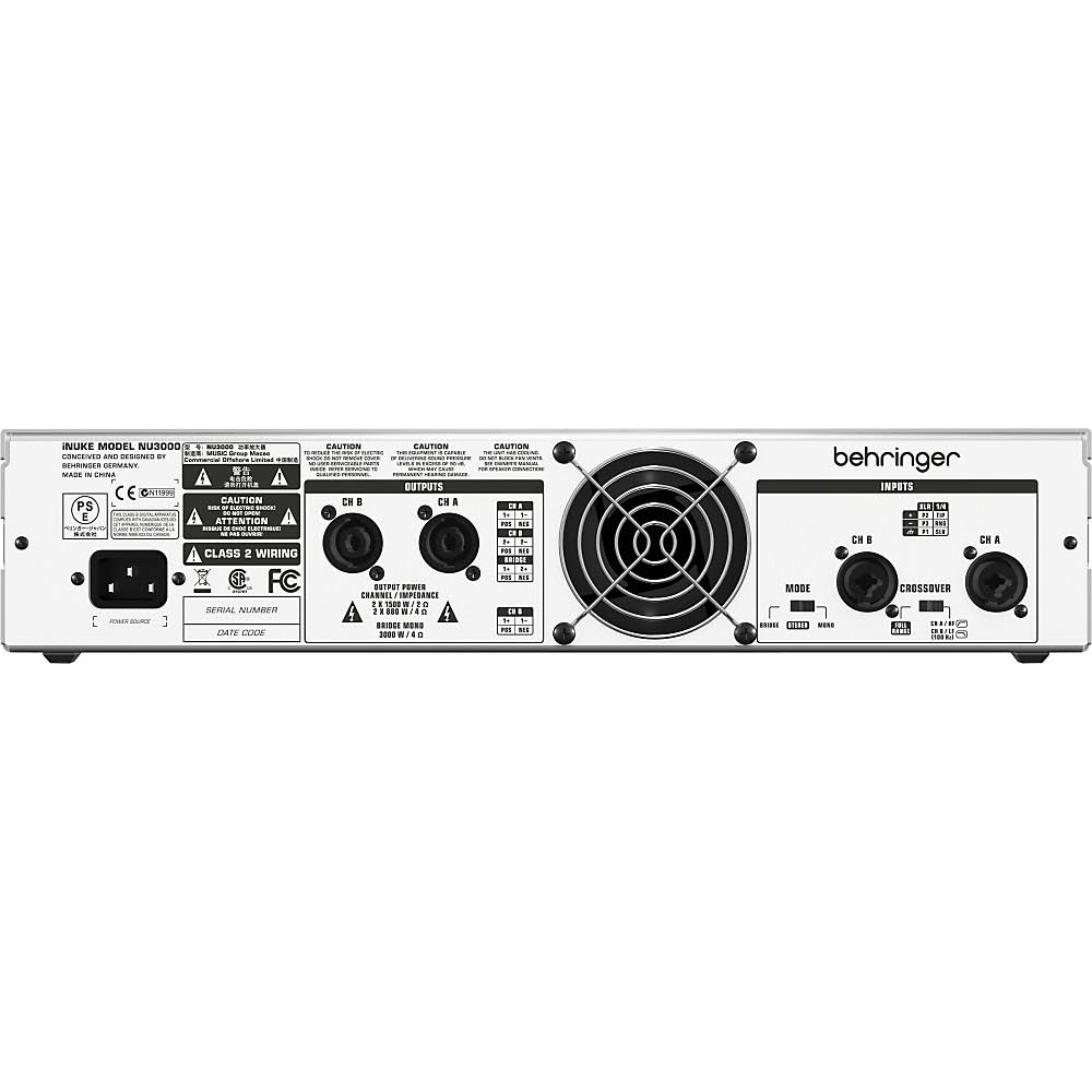 Behringer INUKE NU3000 Rackmount Stereo Power Amplifier 3000W