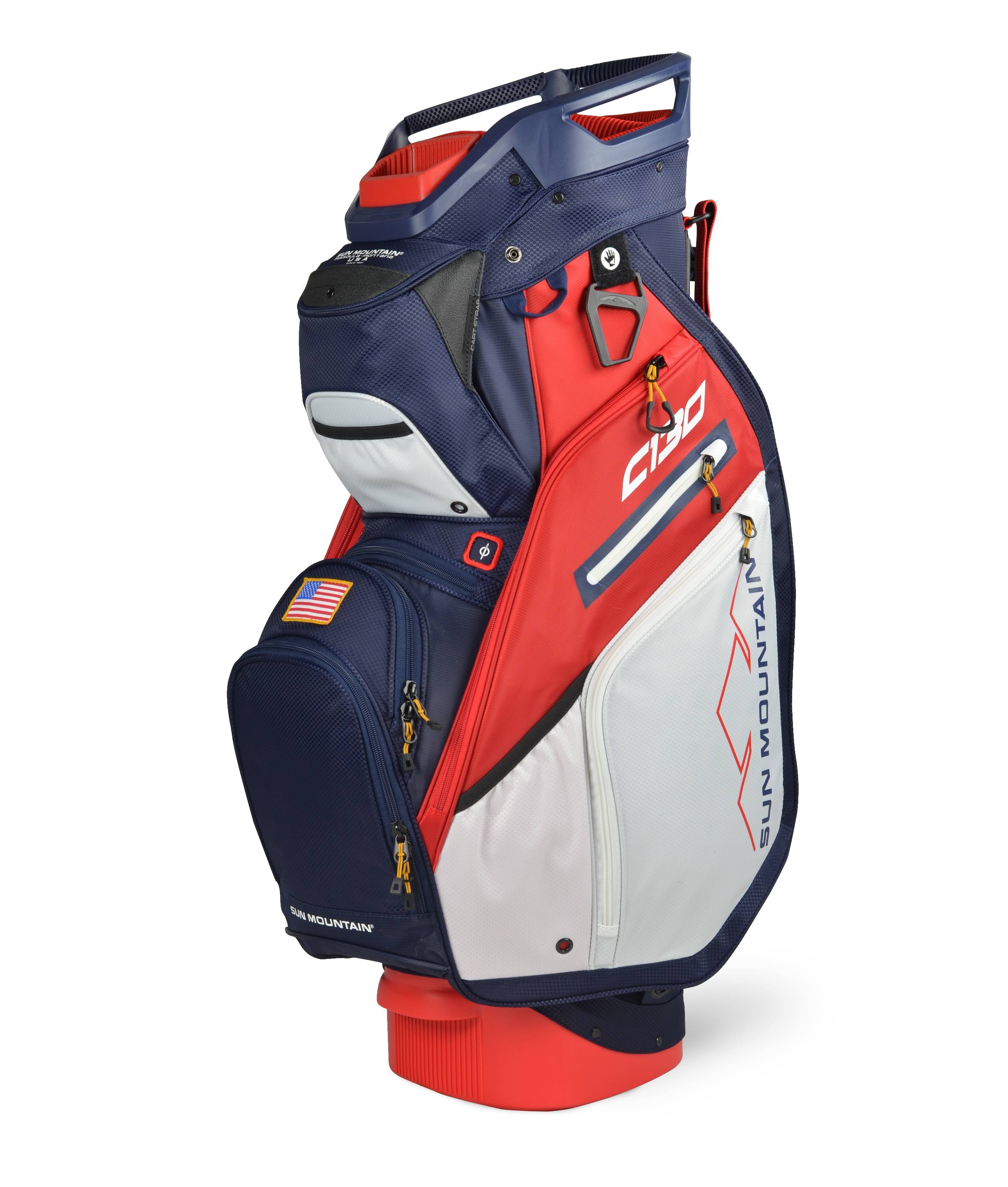 Sun Mountain C130 Cart Bag Navy/White/Red dersya