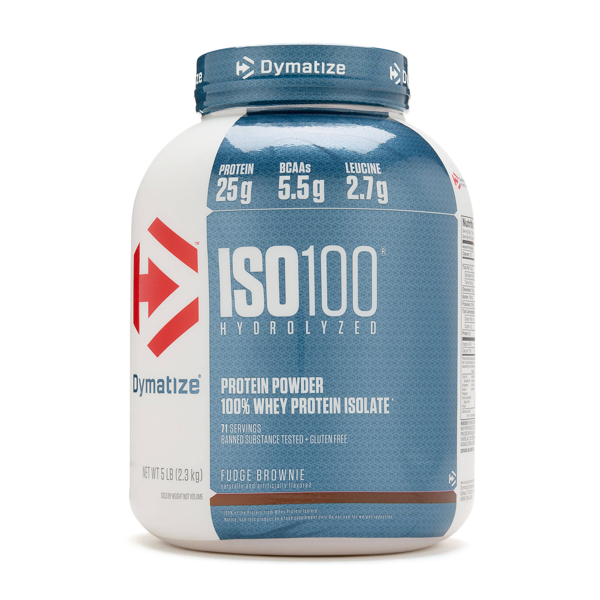 Dymatize ISO 100 Protein Powder, Fudge Brownie 5 lb tub dersya