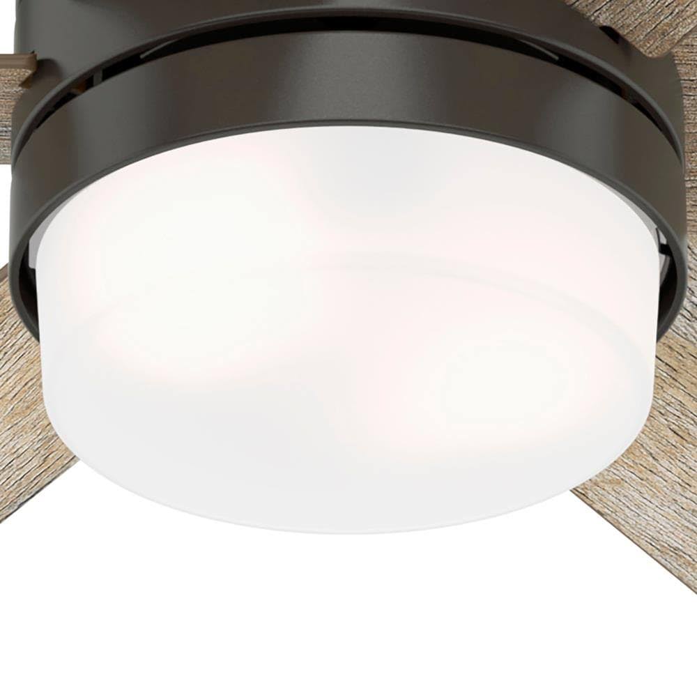 Hunter Kempton Park 54in Noble Bronze LED Indoor Ceiling Fan with