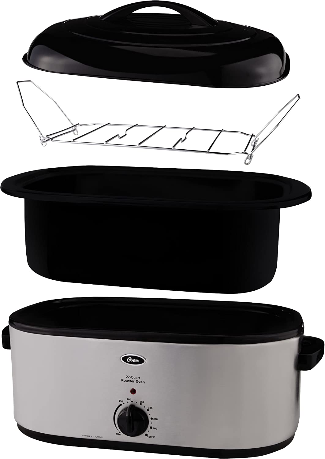 Oster Roaster Oven, 22 Quart, Stainless Steel (CKSTRS23) dersya