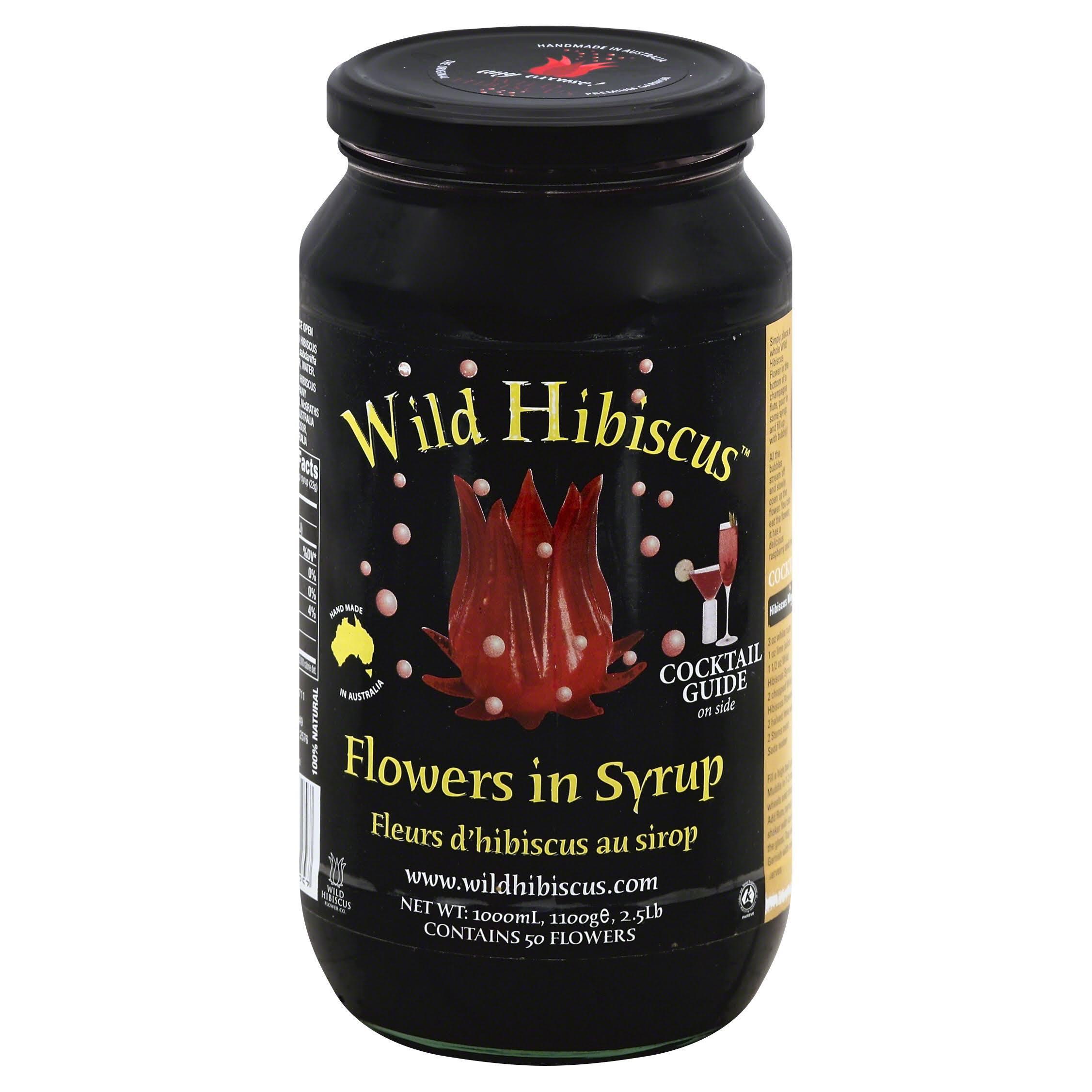 Wild Hibiscus Flowers in Syrup 50 flowers, 1100 g dersya