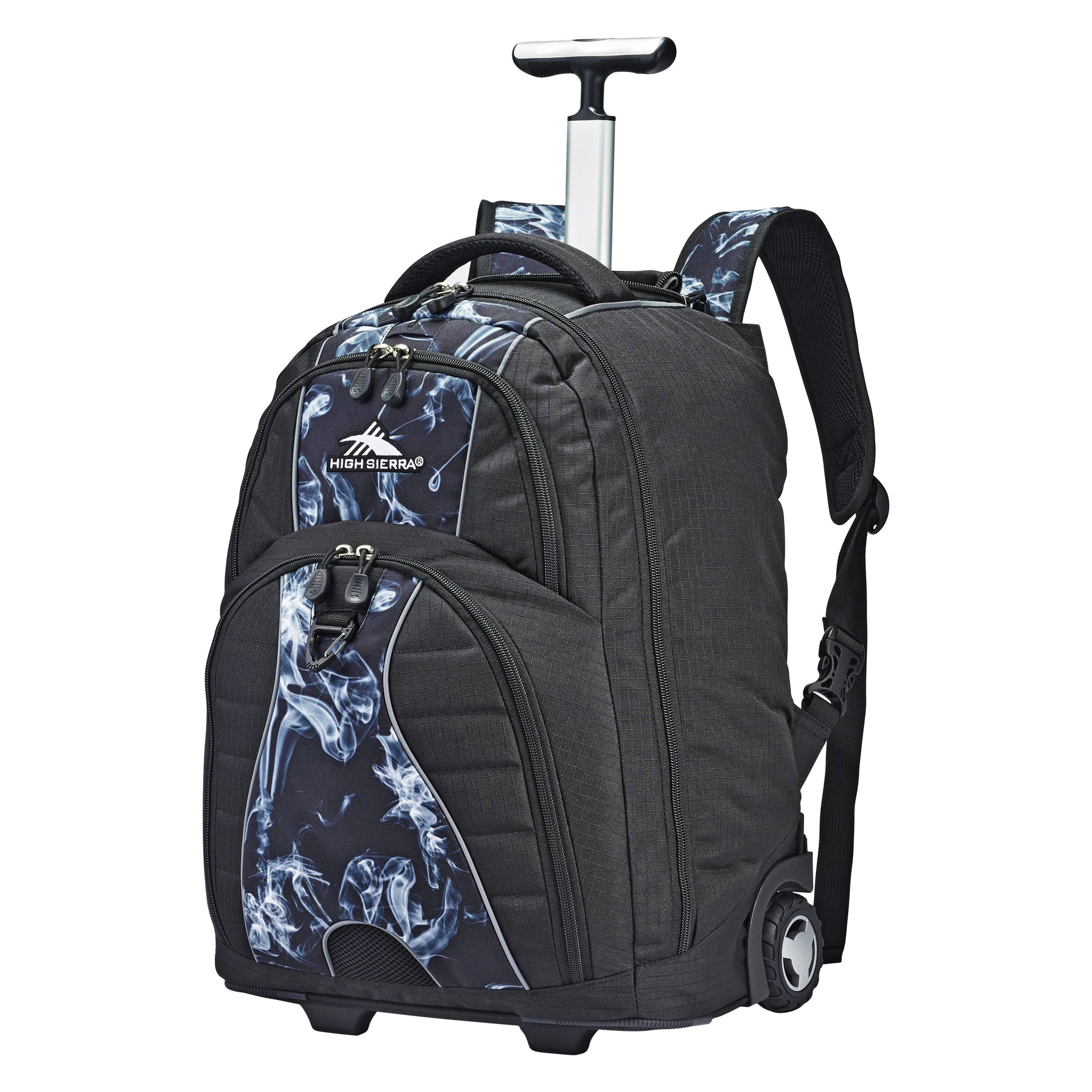 High Sierra Freewheel Wheeled Backpack, Black - dersya