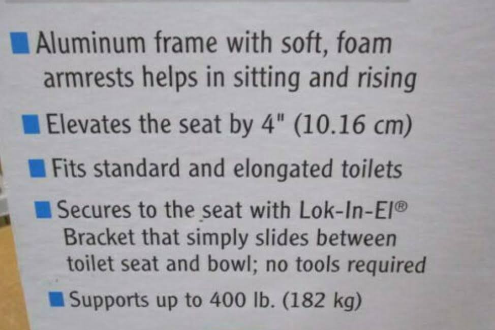 TallEtte Extra Wide Elevated Toilet Seat with Legs dersya