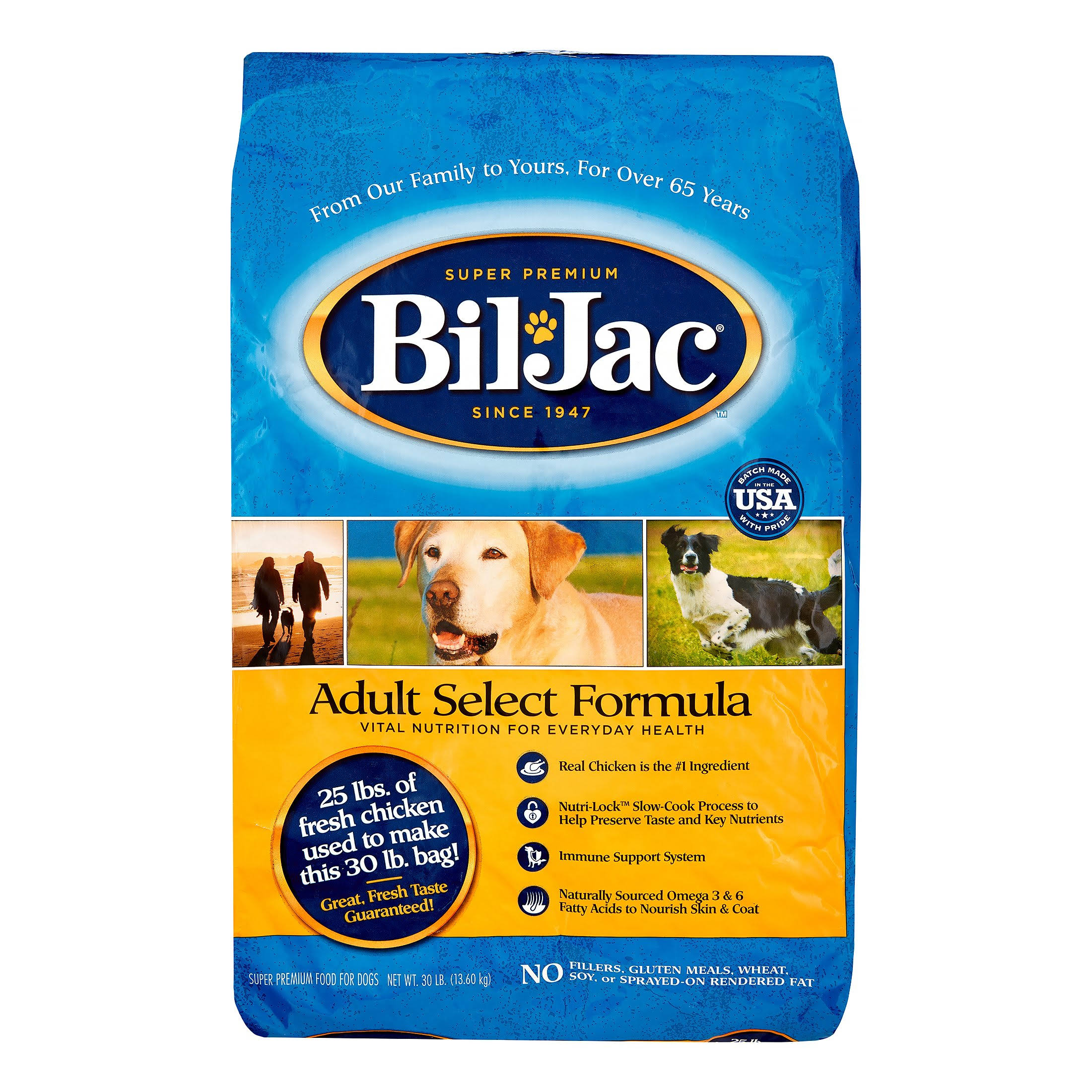 BilJac Adult Select Dry Dog Food, 30 lbs. dersya