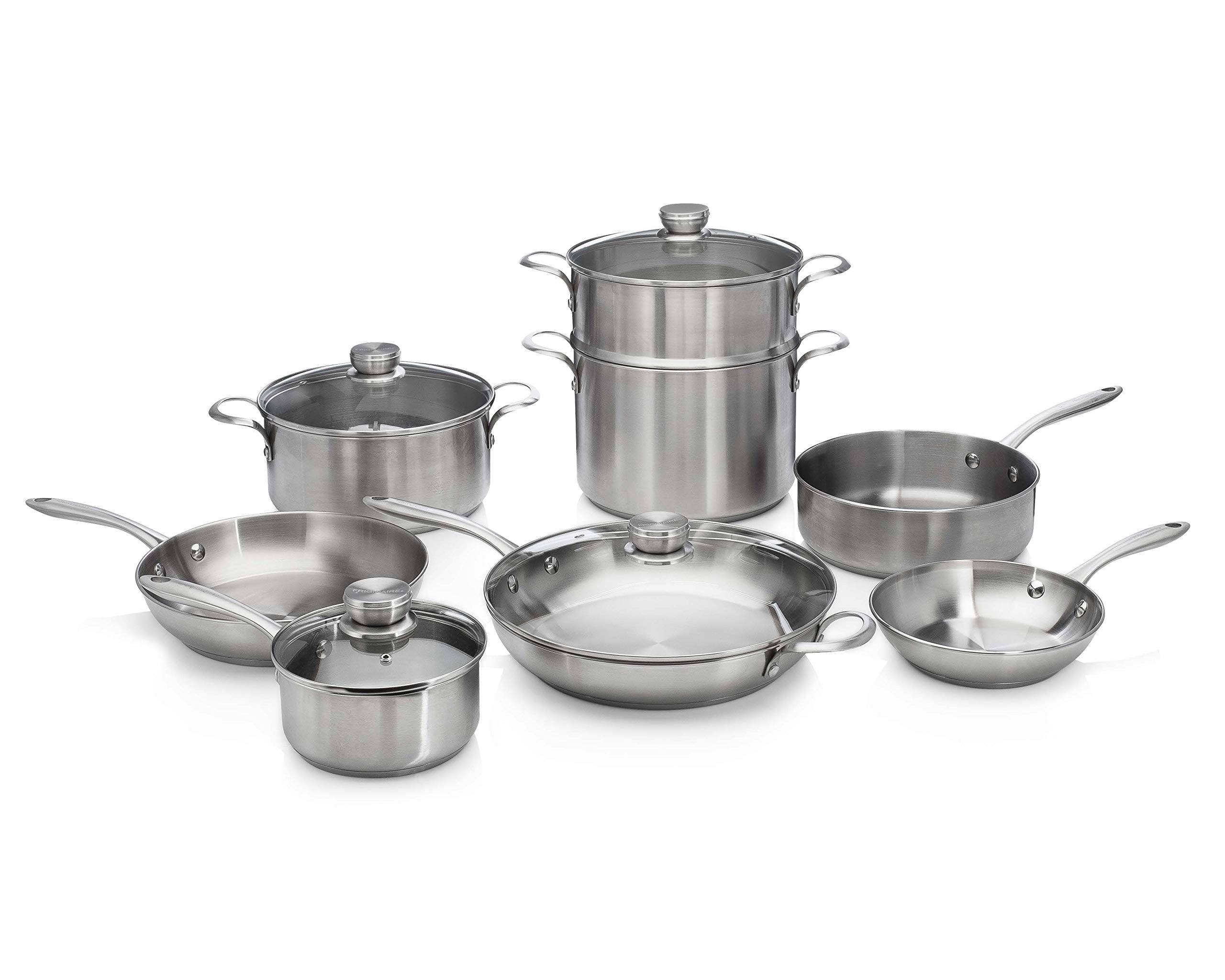 Frigidaire 11FFSPAN17 ReadyCook Cookware, 12Piece, Stainless Steel