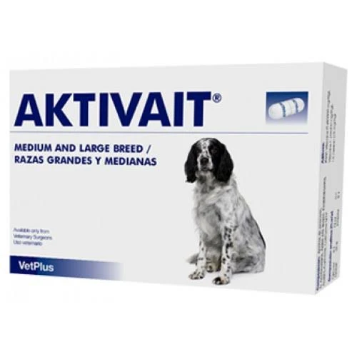 VetPlus Aktivait Medium u0026 Large Breed Neurological Supplement for