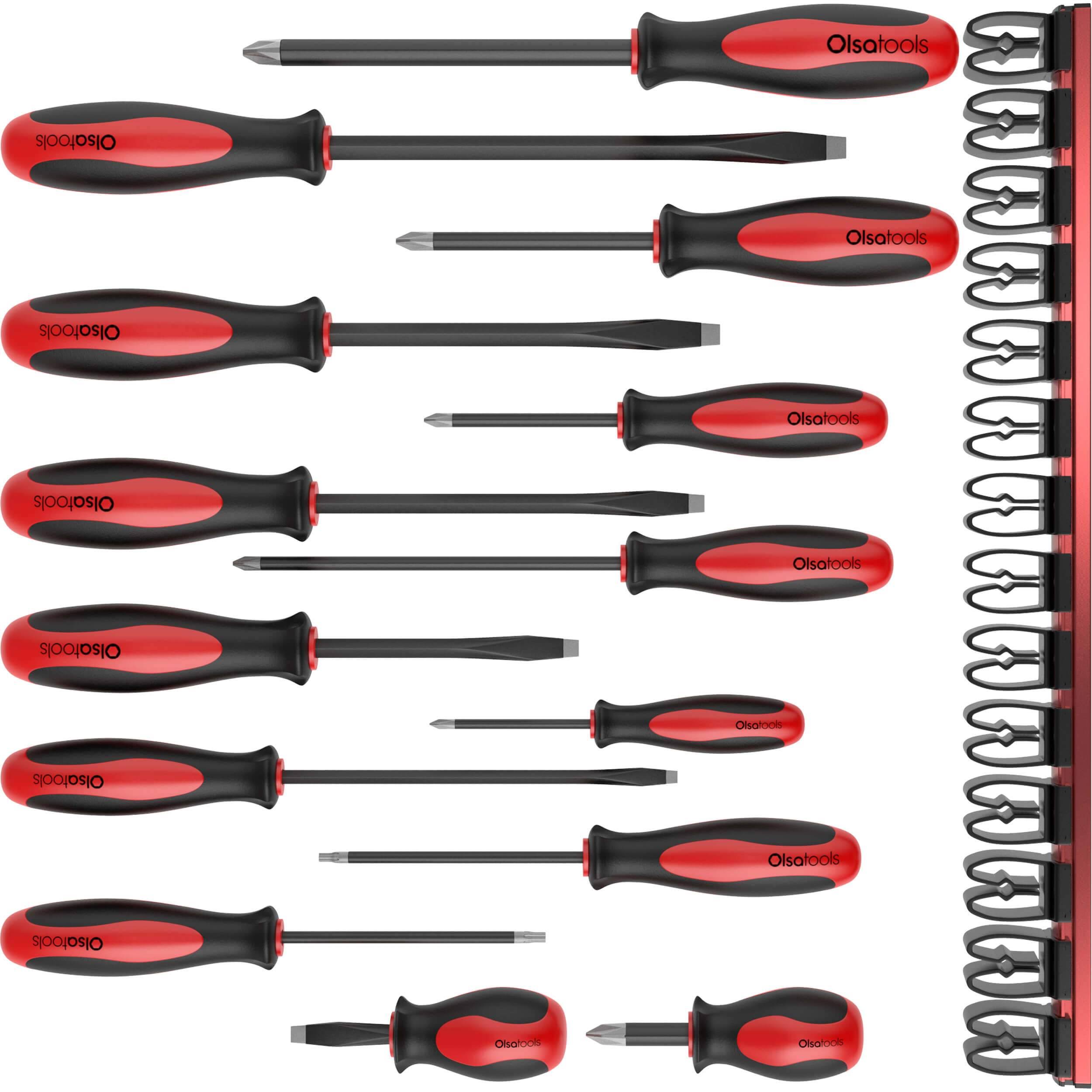 Olsa Tools 14 PC Screwdriver Set, with Organizer dersya