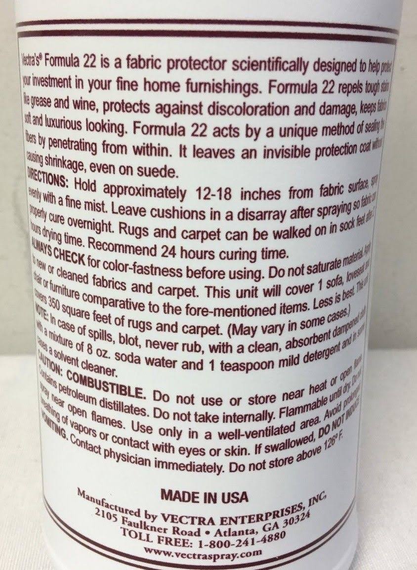 Vectra 32 oz. Furniture, Carpet and Fabric Protector Spray dersya