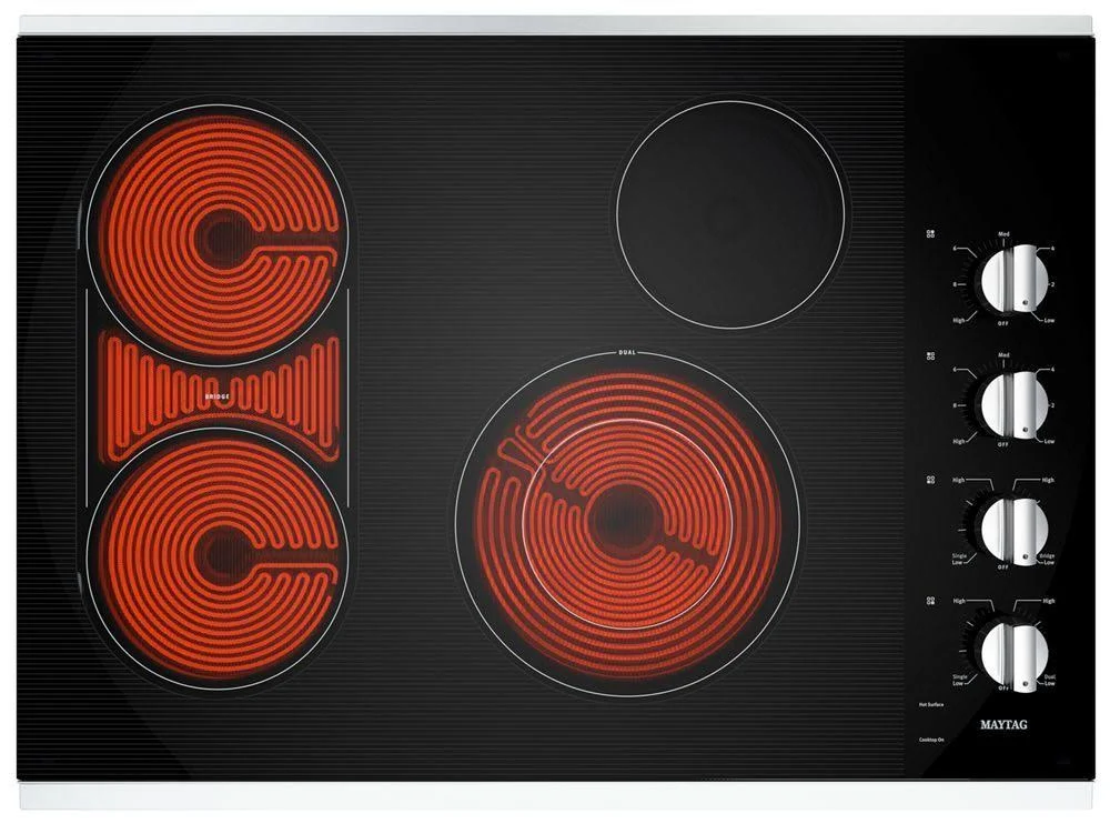 Maytag MEC8830HS 30Inch Electric Cooktop with Reversible Grill and