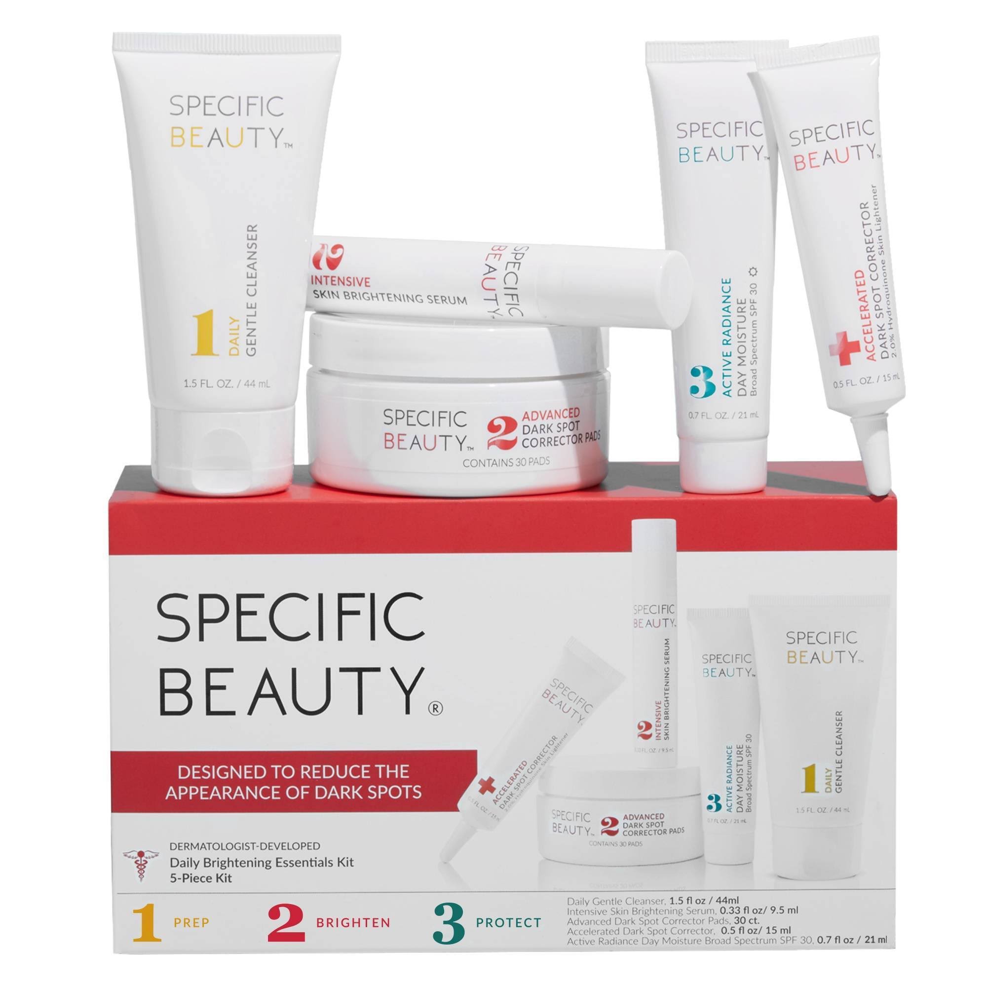 Specific Beauty Daily Brightening Skincare Essentials Kit 5ct dersya