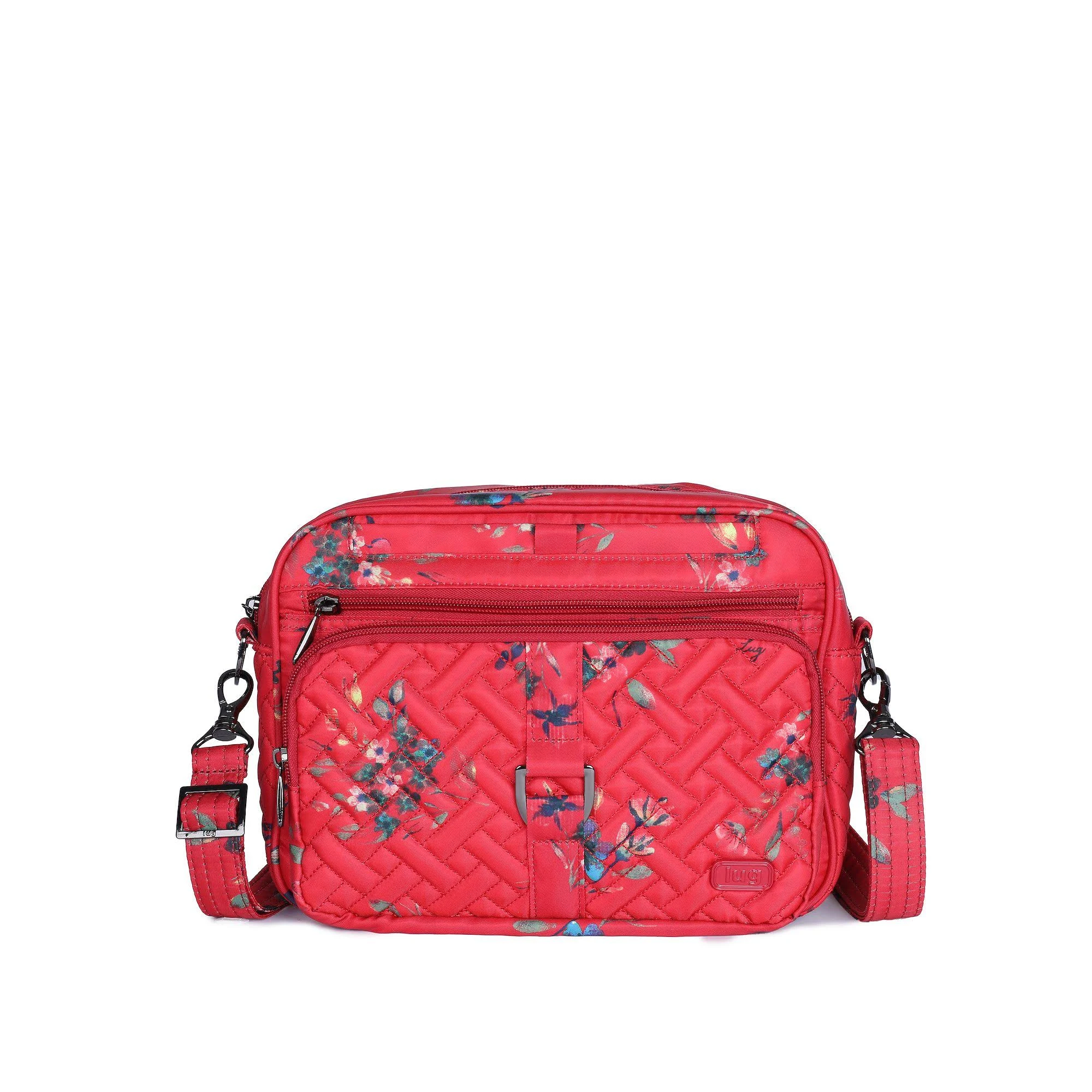 Lug Convertible RFID Crossbody Carousel XL ,Bouquet Red dersya