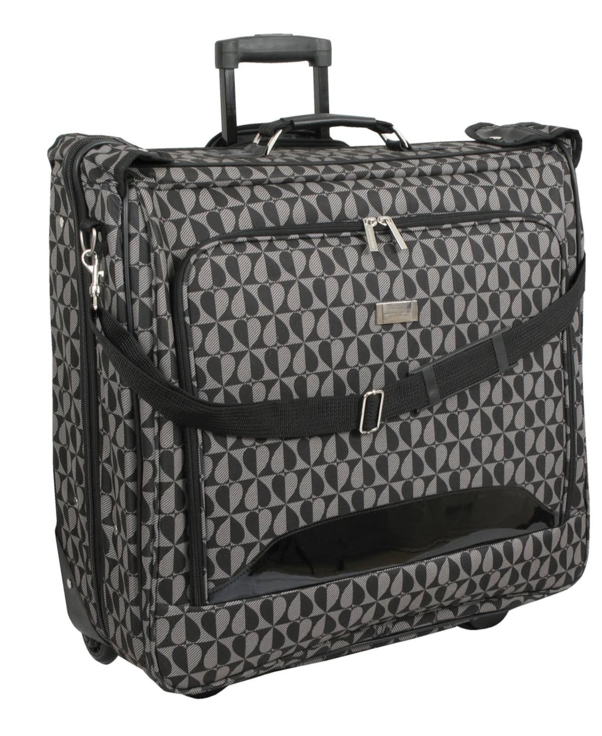 Geoffrey Beene Hearts Rolling Garment Carrier, Black dersya