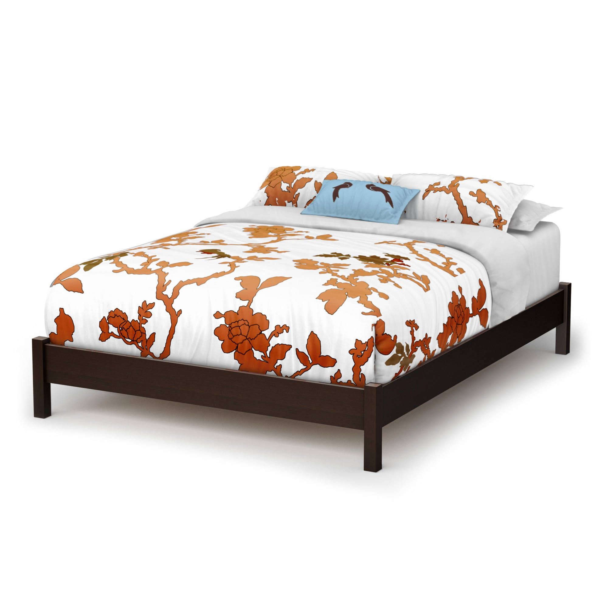 Step One Platform Bed Queen Chocolate South Shore dersya