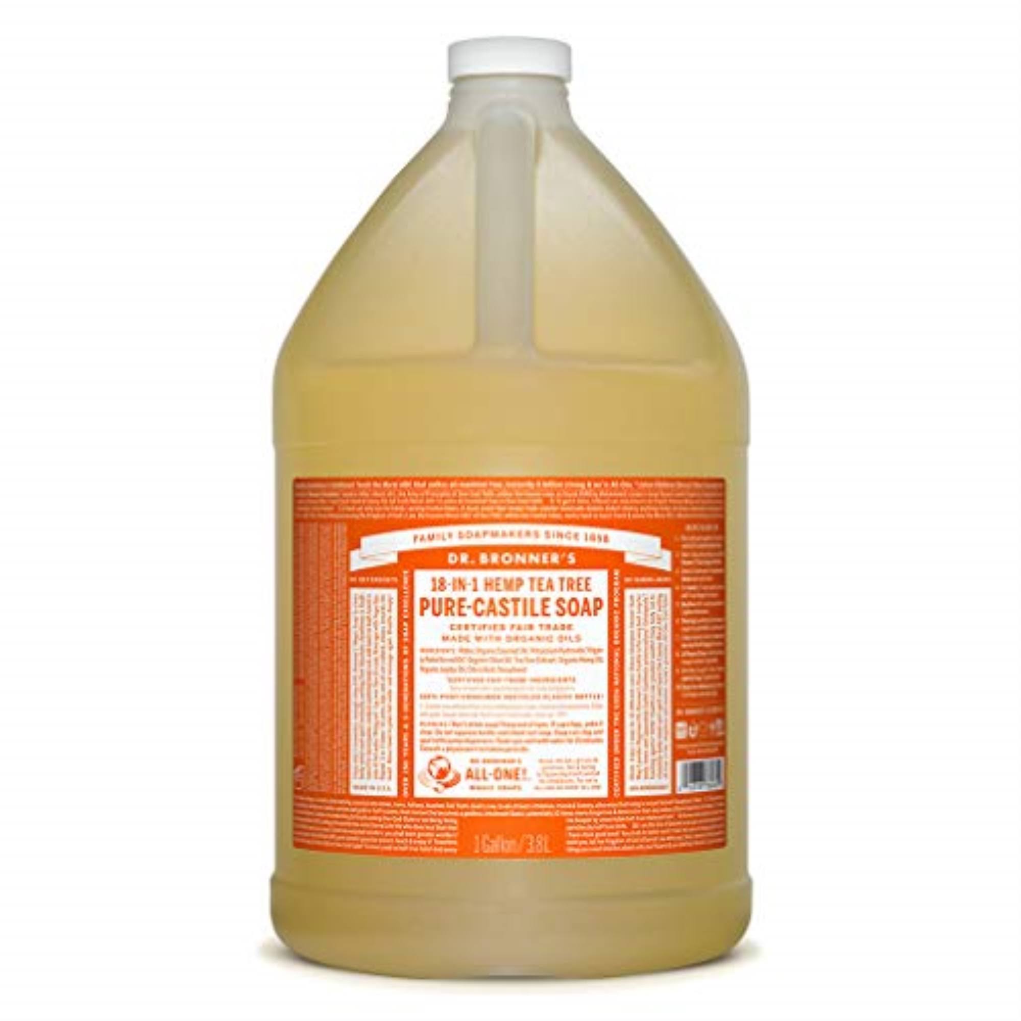 Dr Bronners Soap, PureCastile, 18in1 Hemp, Tea Tree 128 fl oz dersya