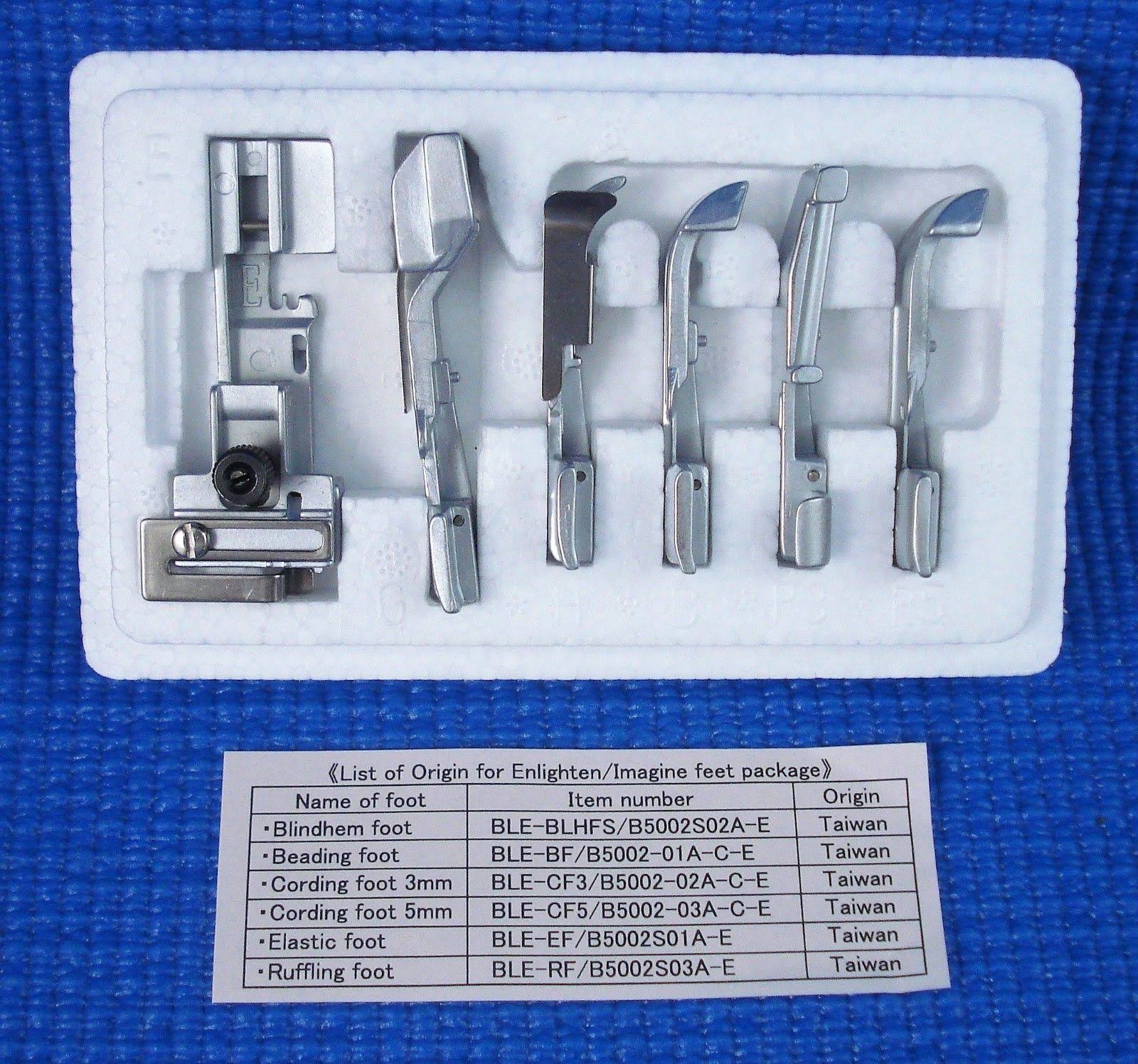 Baby Lock Serger Accessory Feet Pack dersya