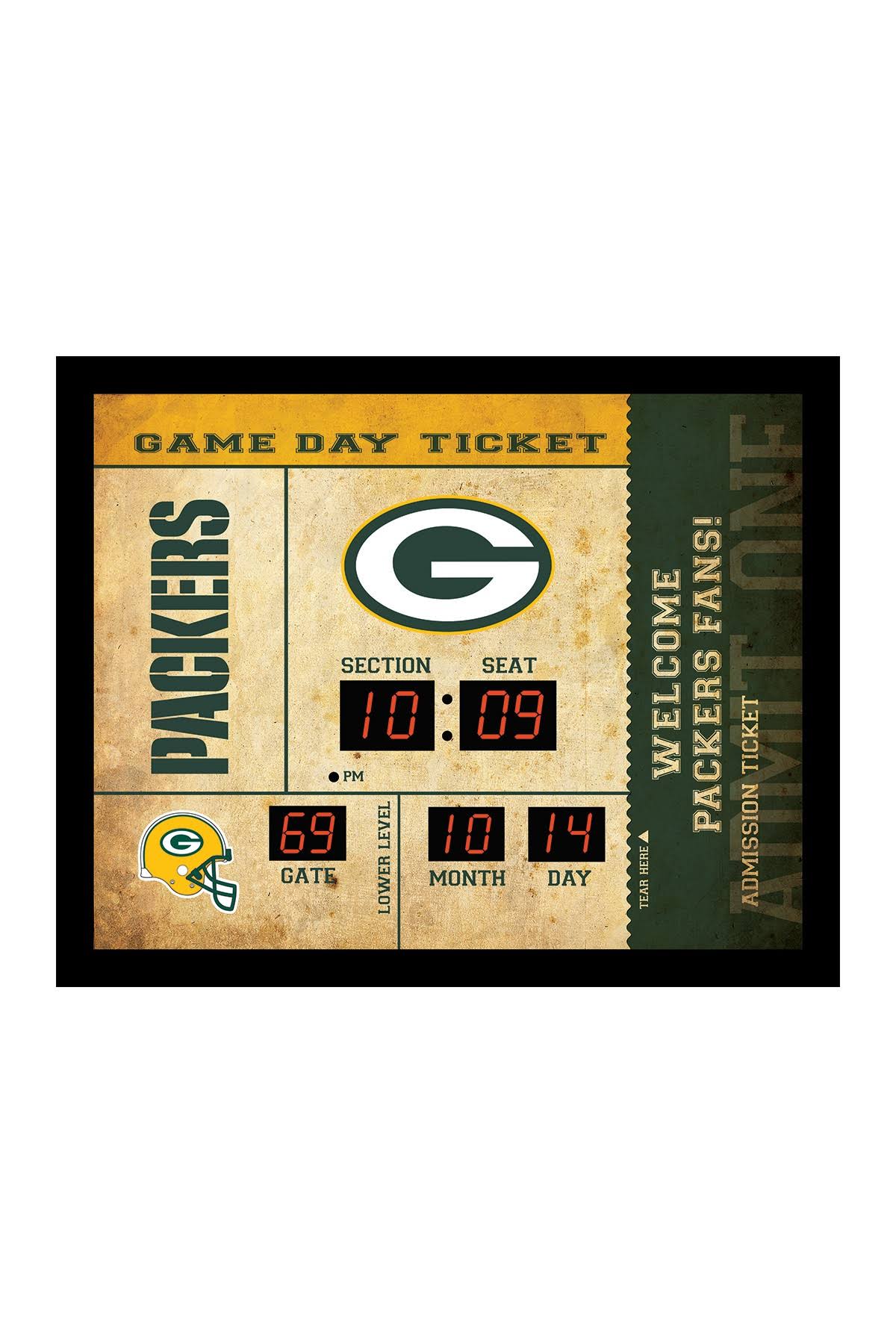 Green Bay Packers Bluetooth Scoreboard Wall Clock dersya