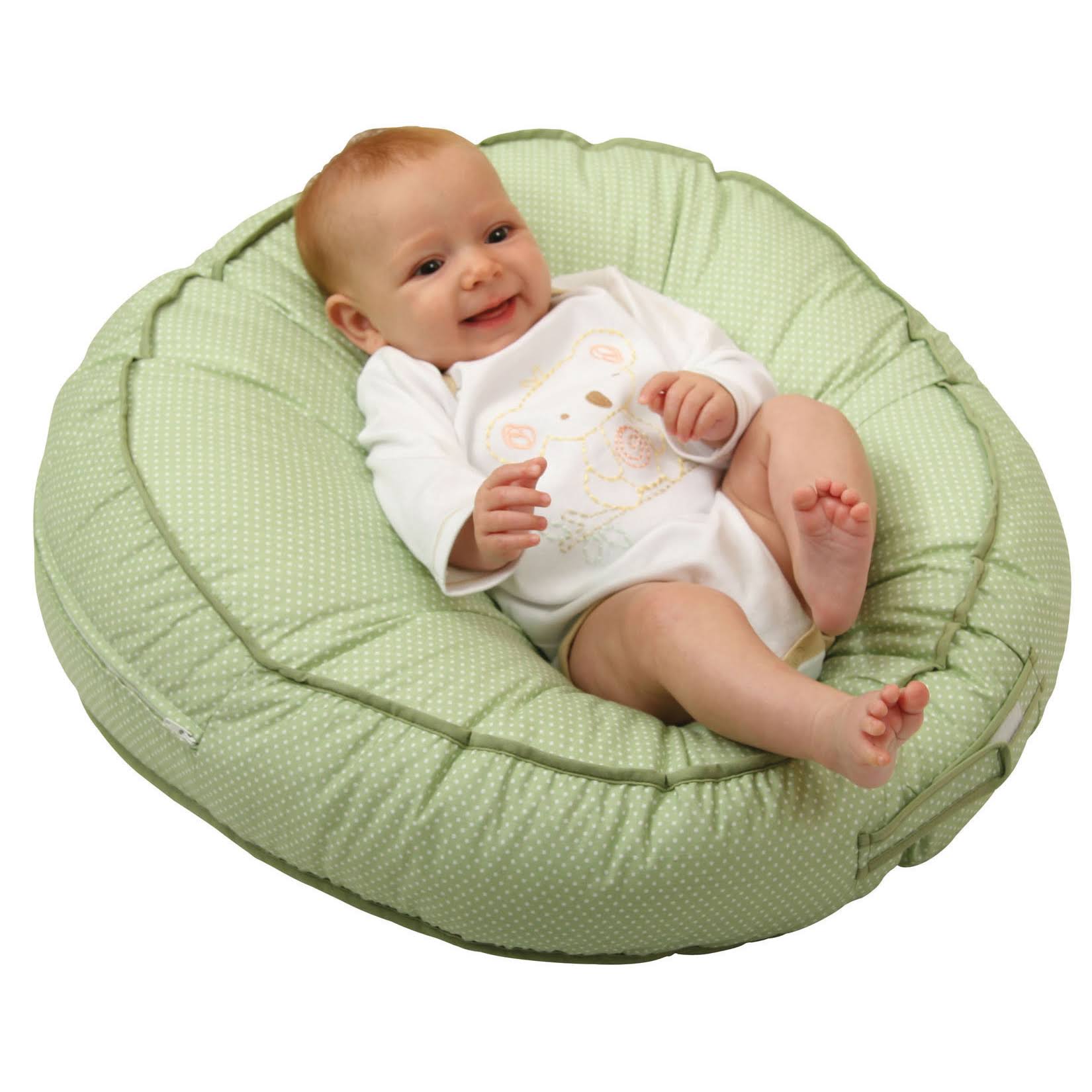 Leachco Podster SlingStyle Infant Seat Lounger Sage Pin Dot dersya