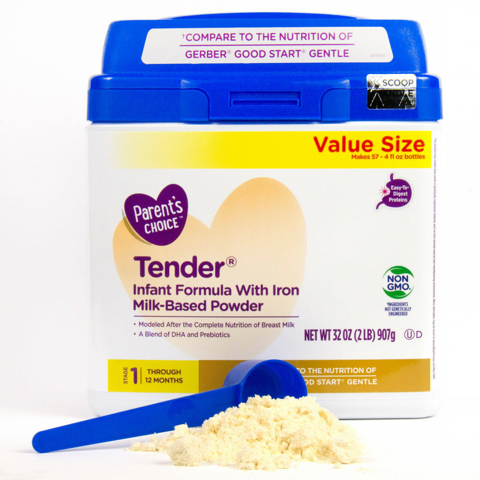 Parent's Choice NonGMO Tender Infant Formula with Iron, 4 Pack, 32 oz ea dersya