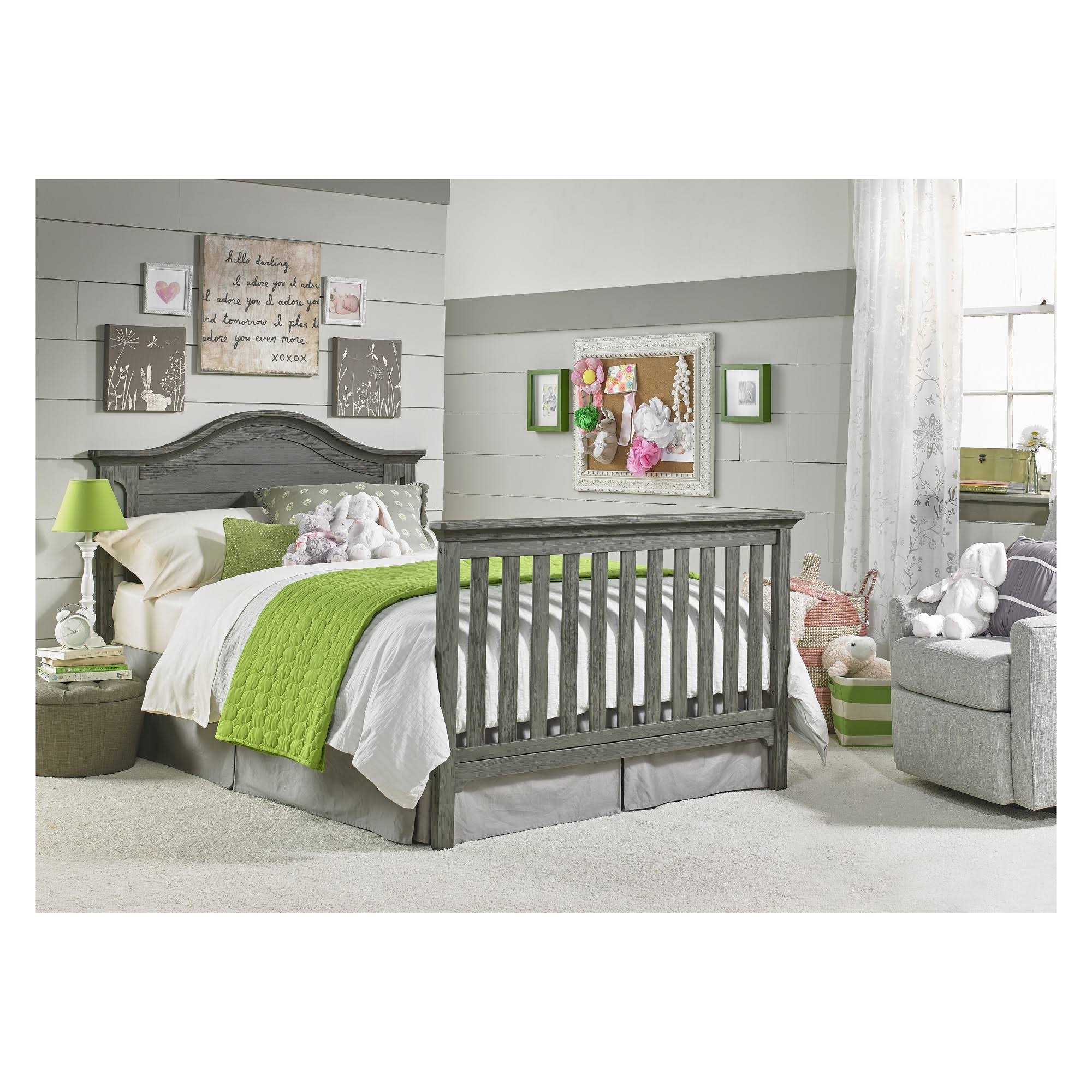 🔥Ti Amo Catania 4in1 Convertible Crib, Farmhouse Grey, Gray dersya