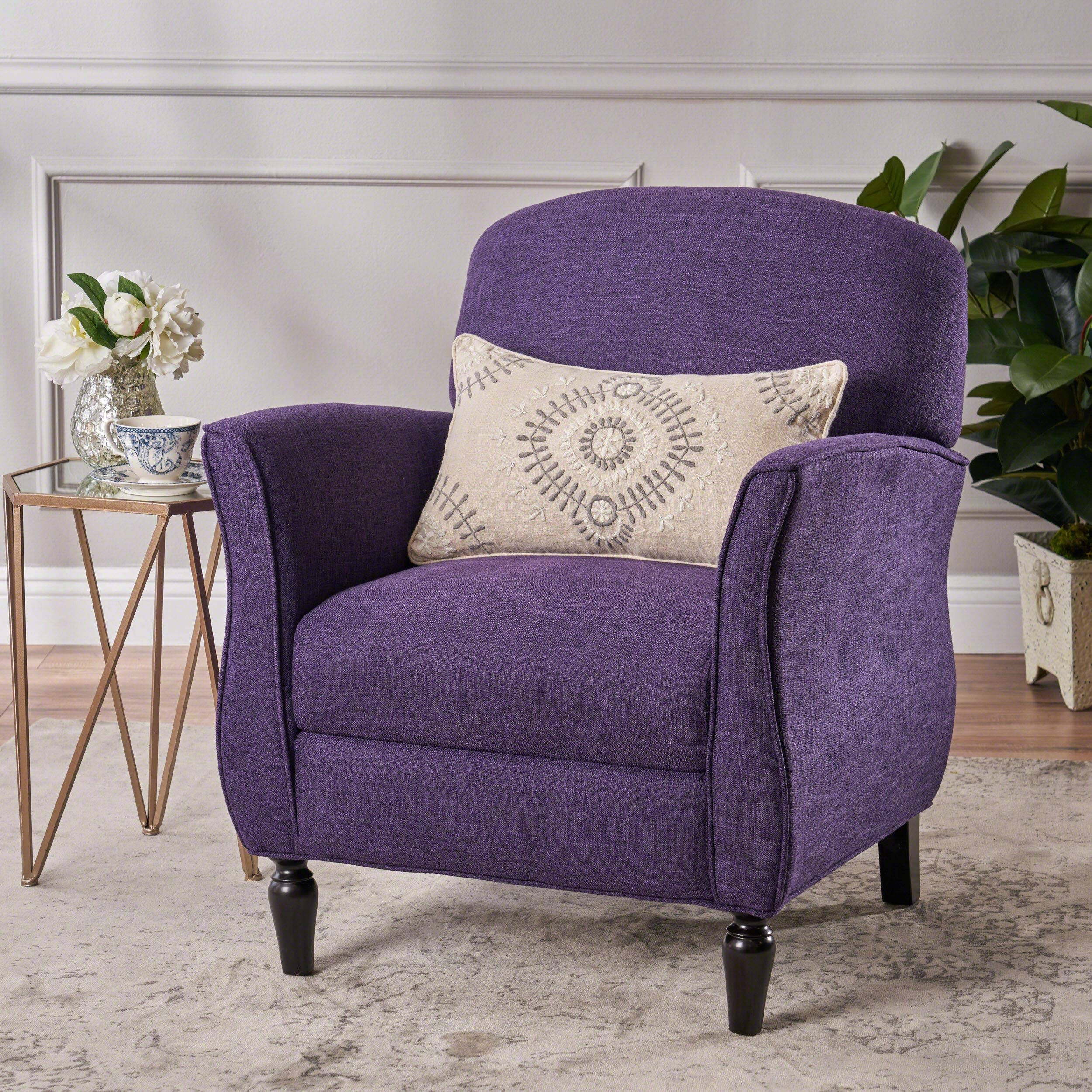 Christopher Knight Home Crew Traditional Armchair Purple Tweed Dark dersya