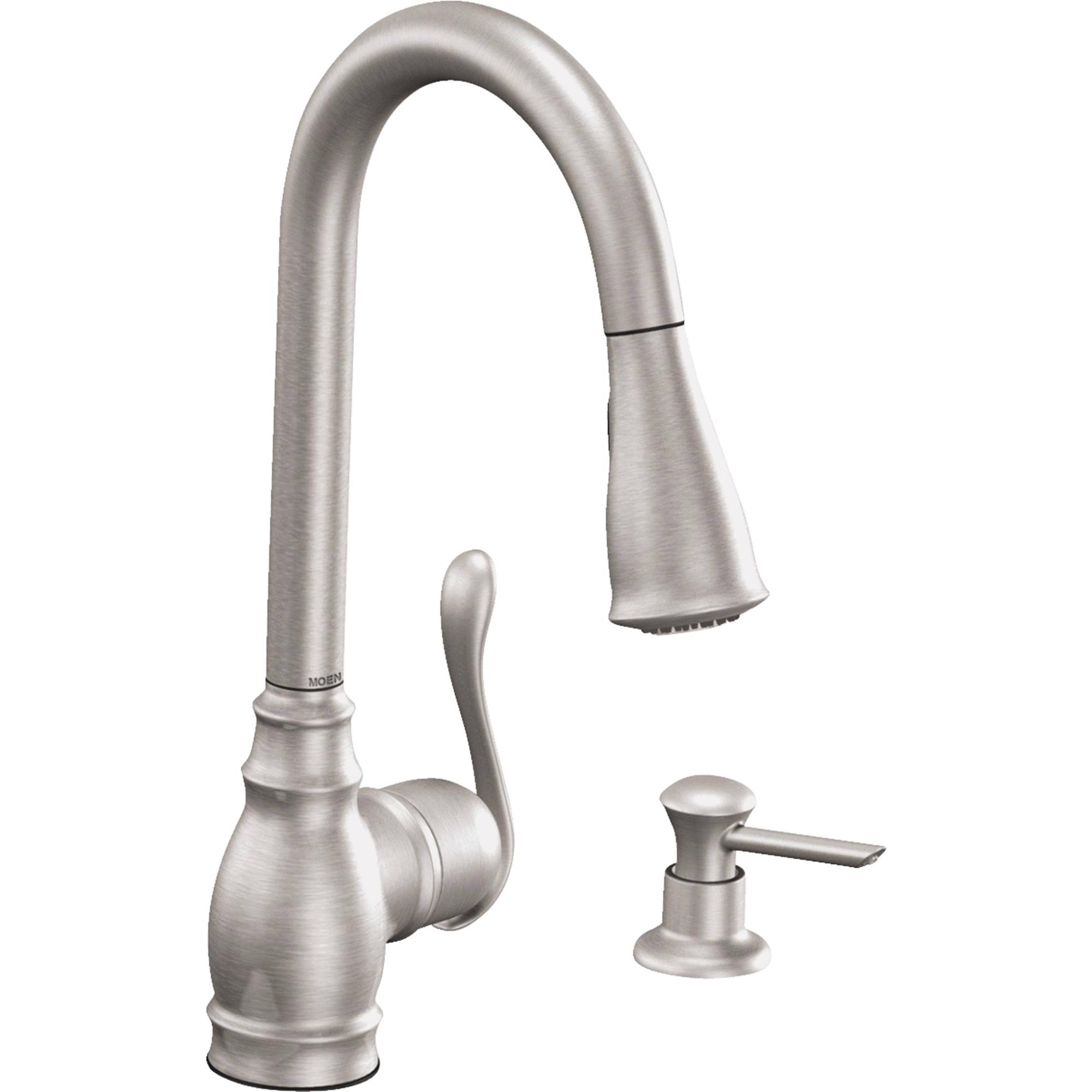 Moen Anabelle 1Handle Pull Down Kitchen Faucet, Stainless Steel dersya