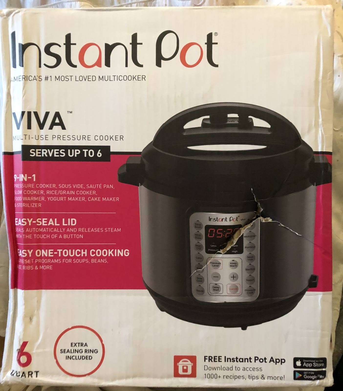 Instant Pot Viva Black Stainless 6Quart 9in1 MultiUse Pressure