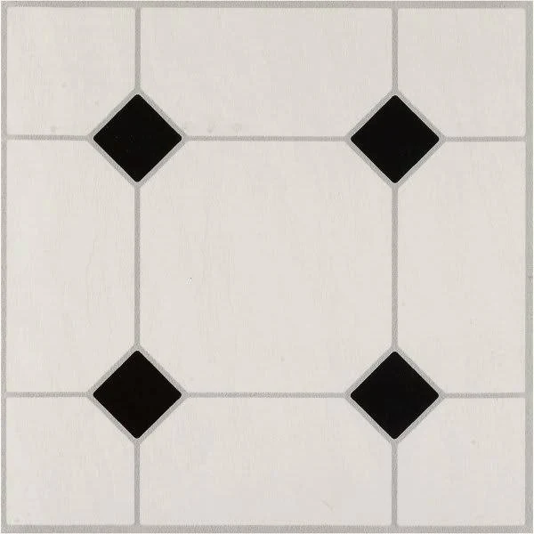 Armstrong Diamond Jubilee Black/White Vinyl Tile Cs/45 - dersya