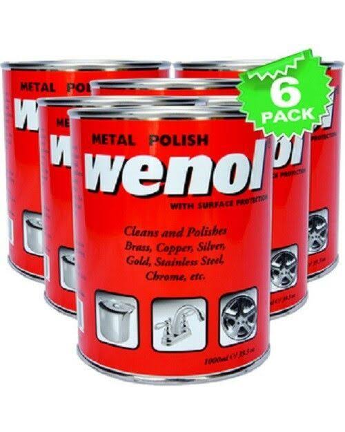 🔥Wenol Can Red Metal Cleaner/Polish 1000 mL, 6 Pack dersya