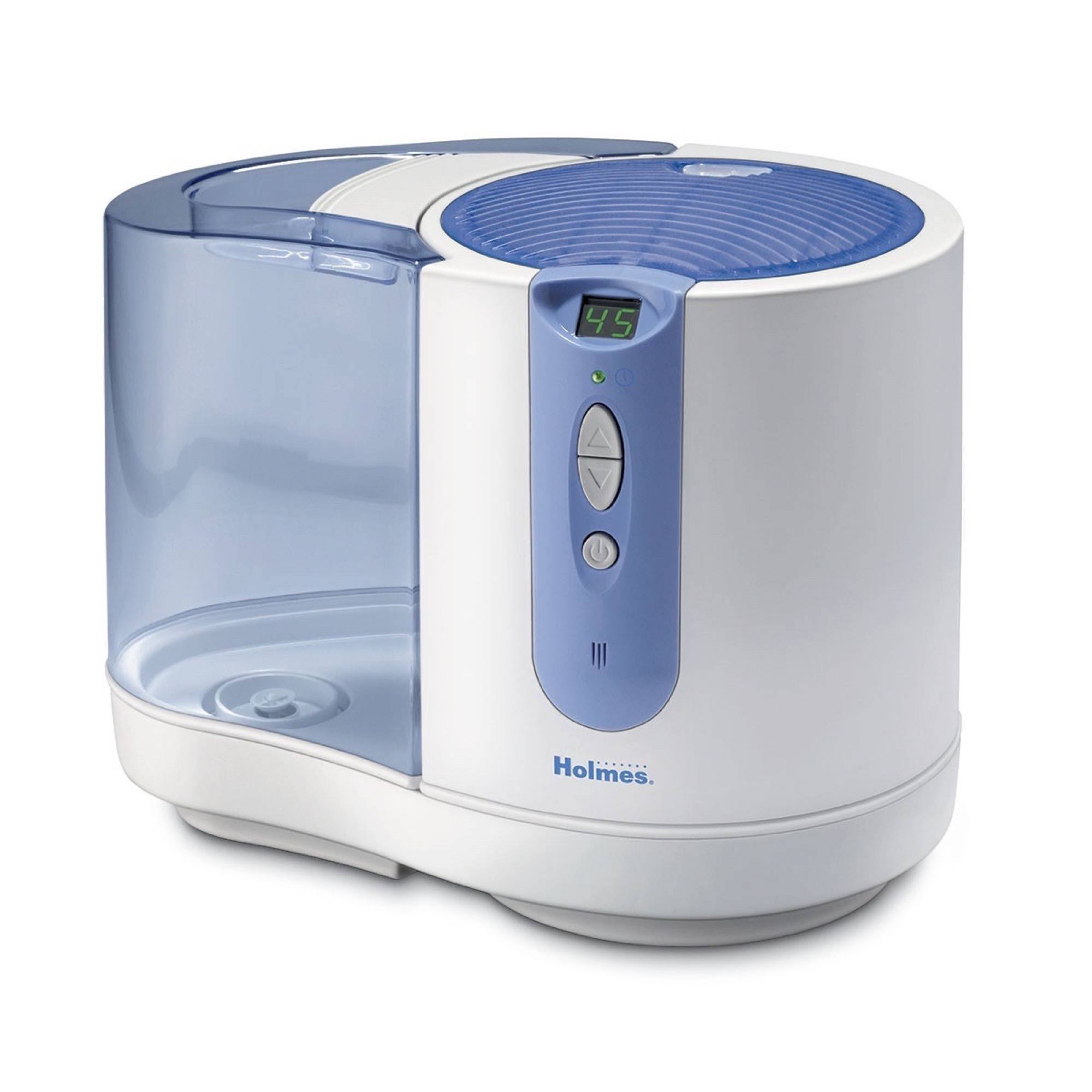 Holmes Cool Mist Humidifier With Digital Control Panel, White - dersya