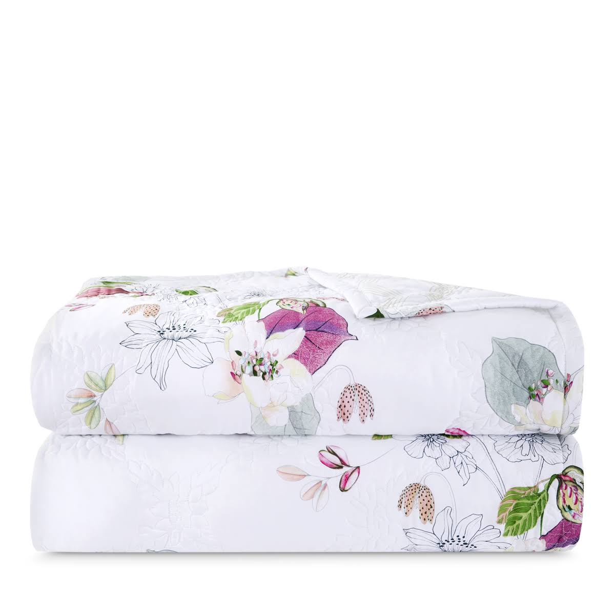 🔥Yves Delorme Bedding Riviera Quilted Coverlet Queen dersya