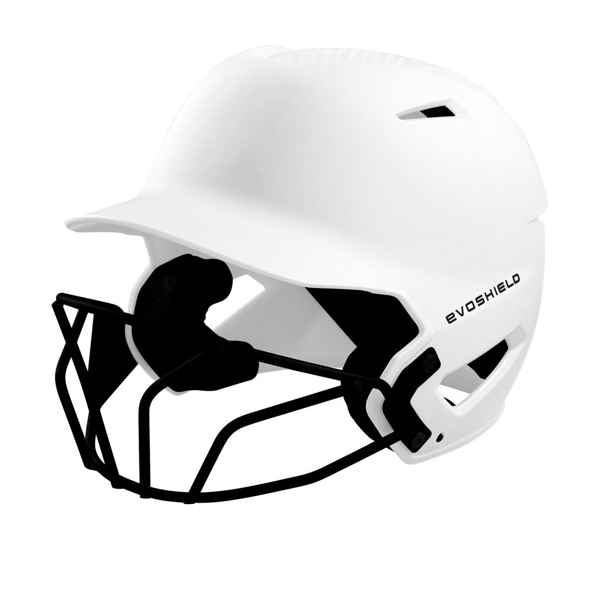 EvoShield Youth XVT Matte Batting Helmet w/ Facemask in White dersya