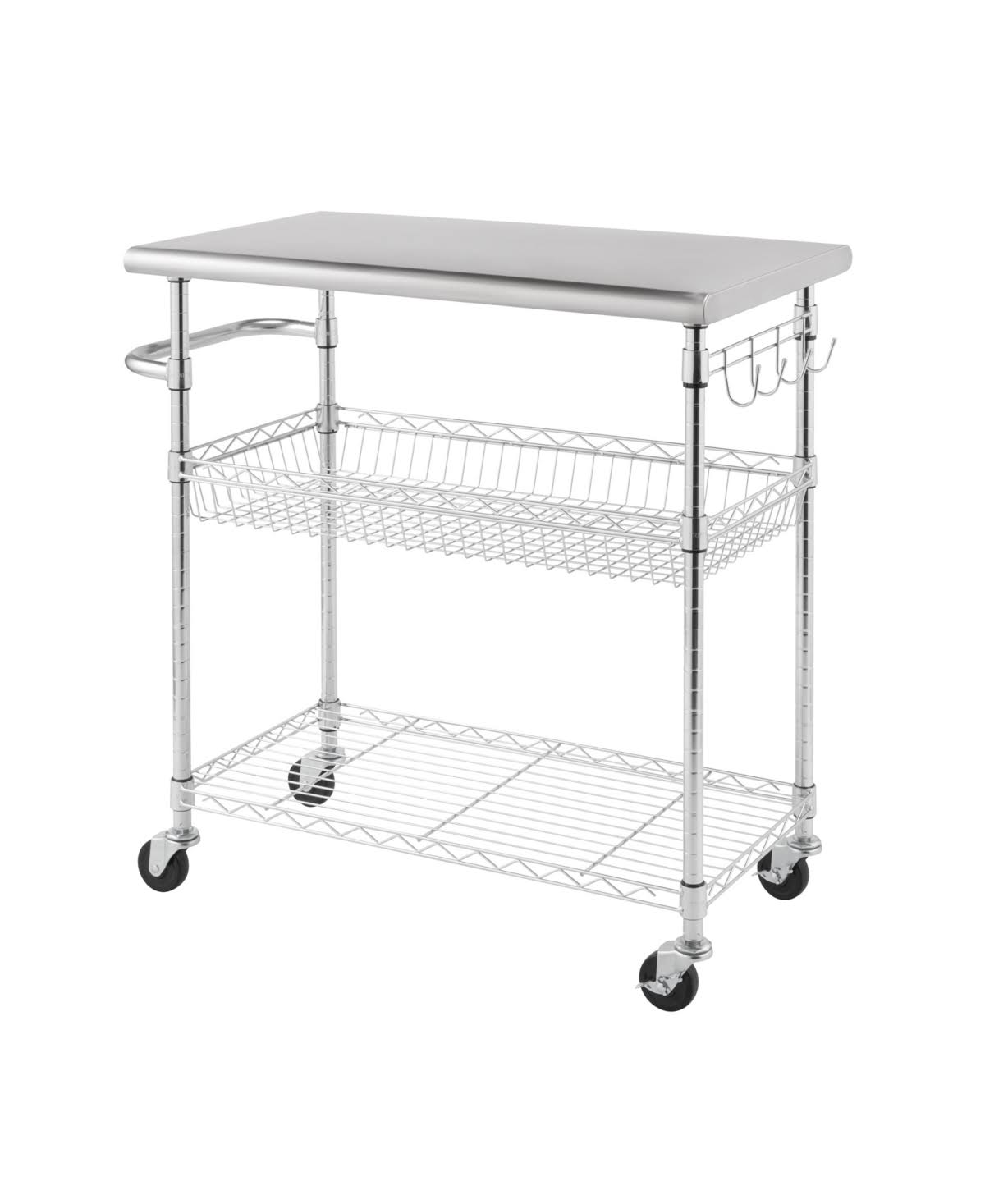 Trinity EcoStorage 34" Stainless Steel Kitchen Cart Silver dersya