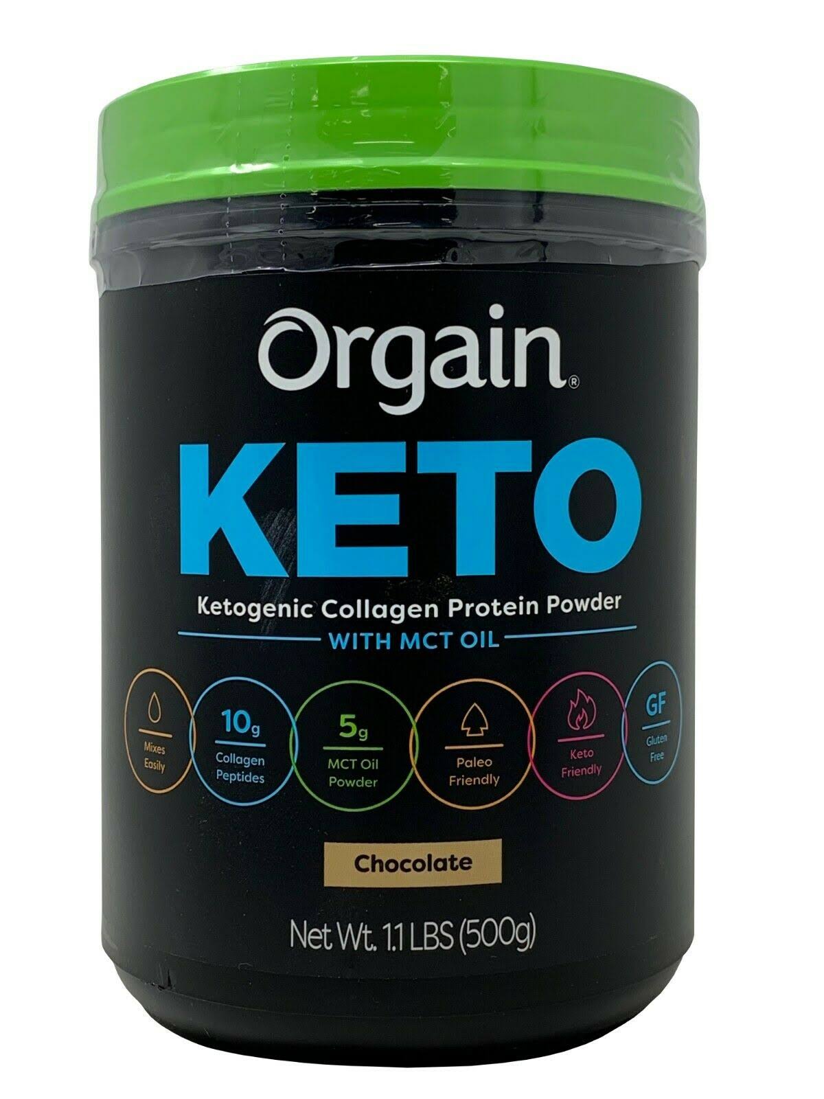 Orgain Chocolate Keto Collagen Protein Powder, 1.1 lbs. - dersya