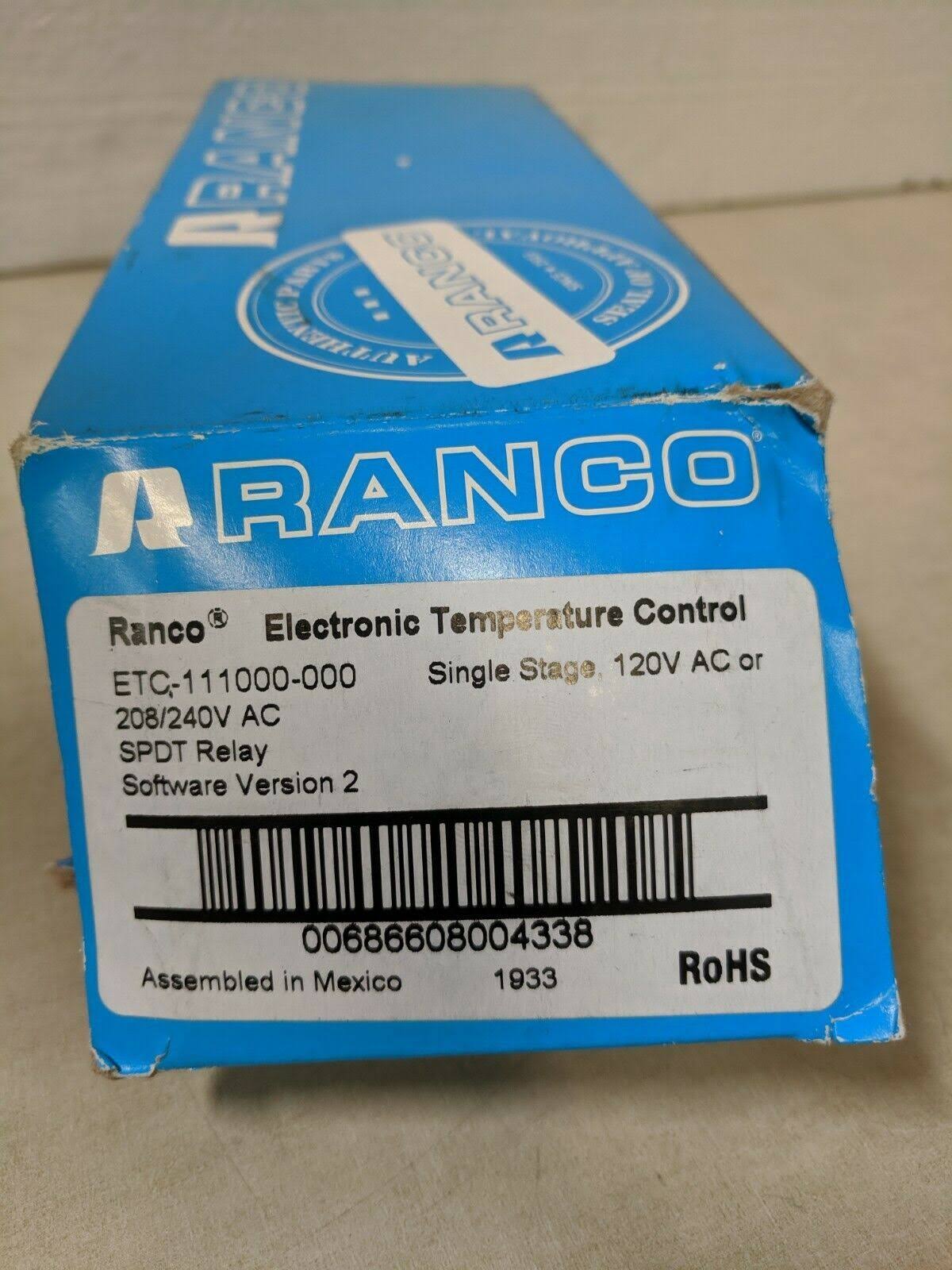 Ranco Etc111000 Digital Cold Temperature Control New dersya