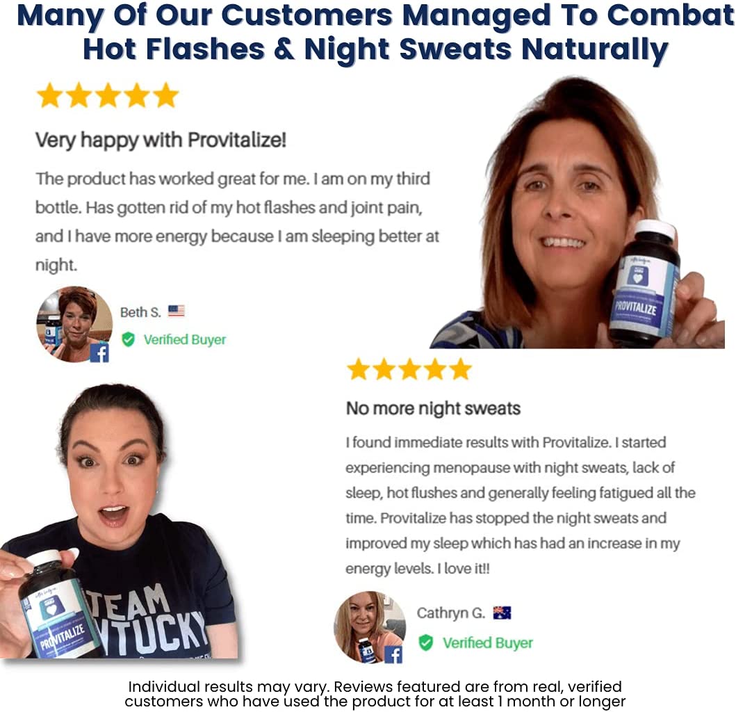 Provitalize 100 Natural & Unique Probiotic Menopause Supplement For