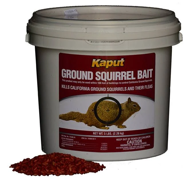 Kaput Ground Squirrel Poison Bait 50#- Diphacinone, Red - dersya