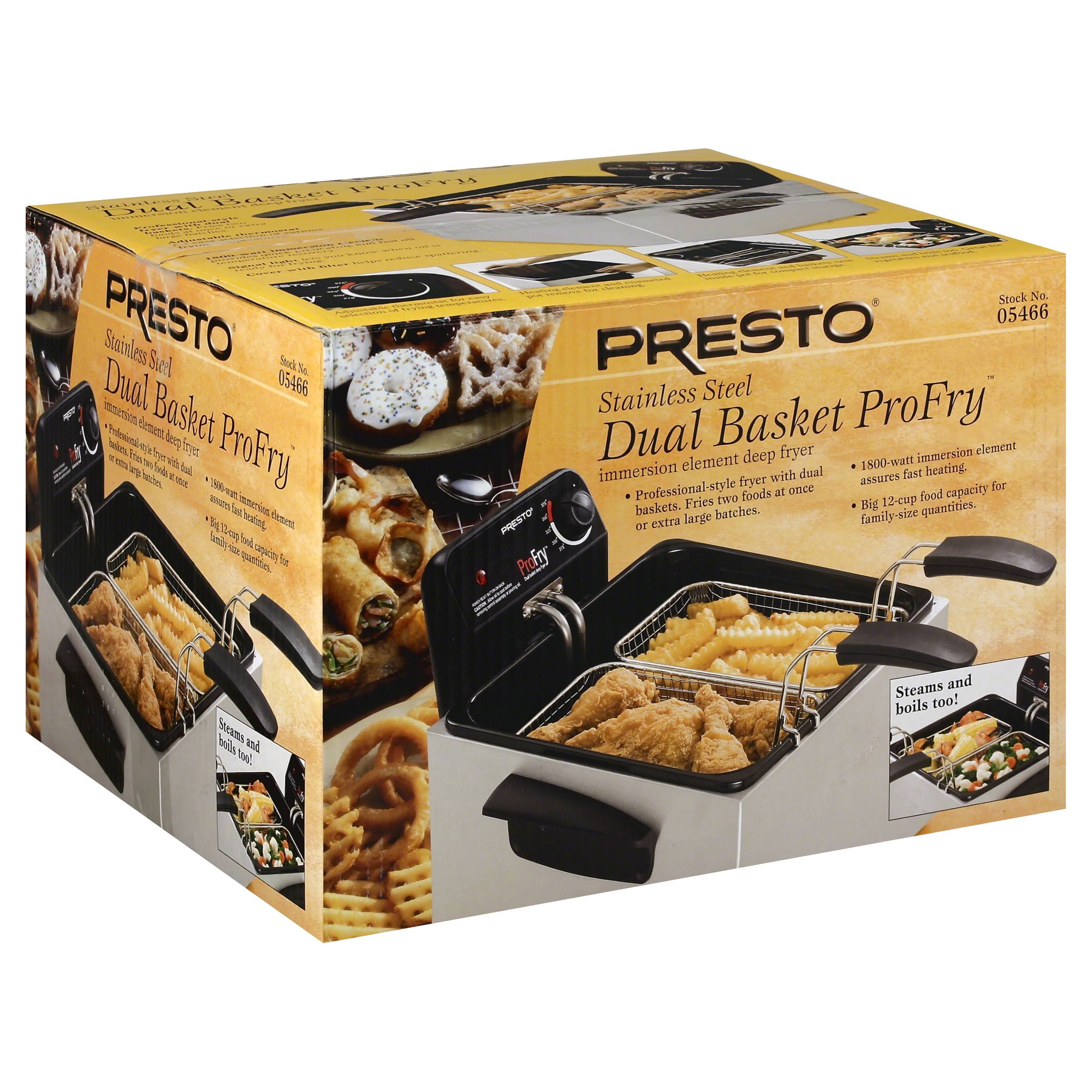 Presto Dual ProFry Immersion Element Deep Fryer dersya
