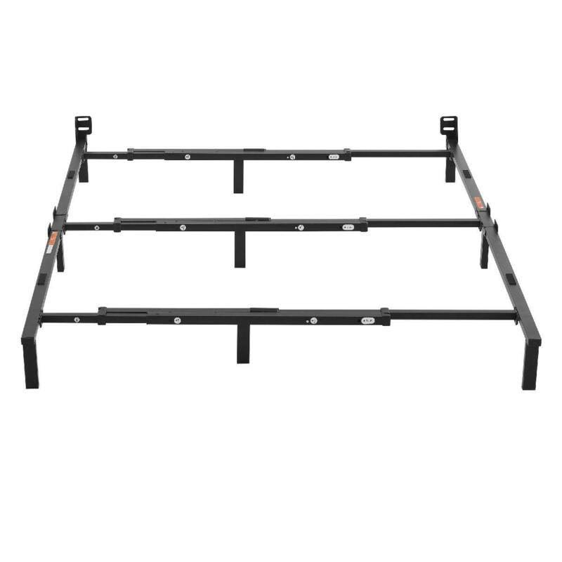 🔥Mainstays 7x22 Adjustable Bed Frame, Steel, Black, Adjusts Twin King
