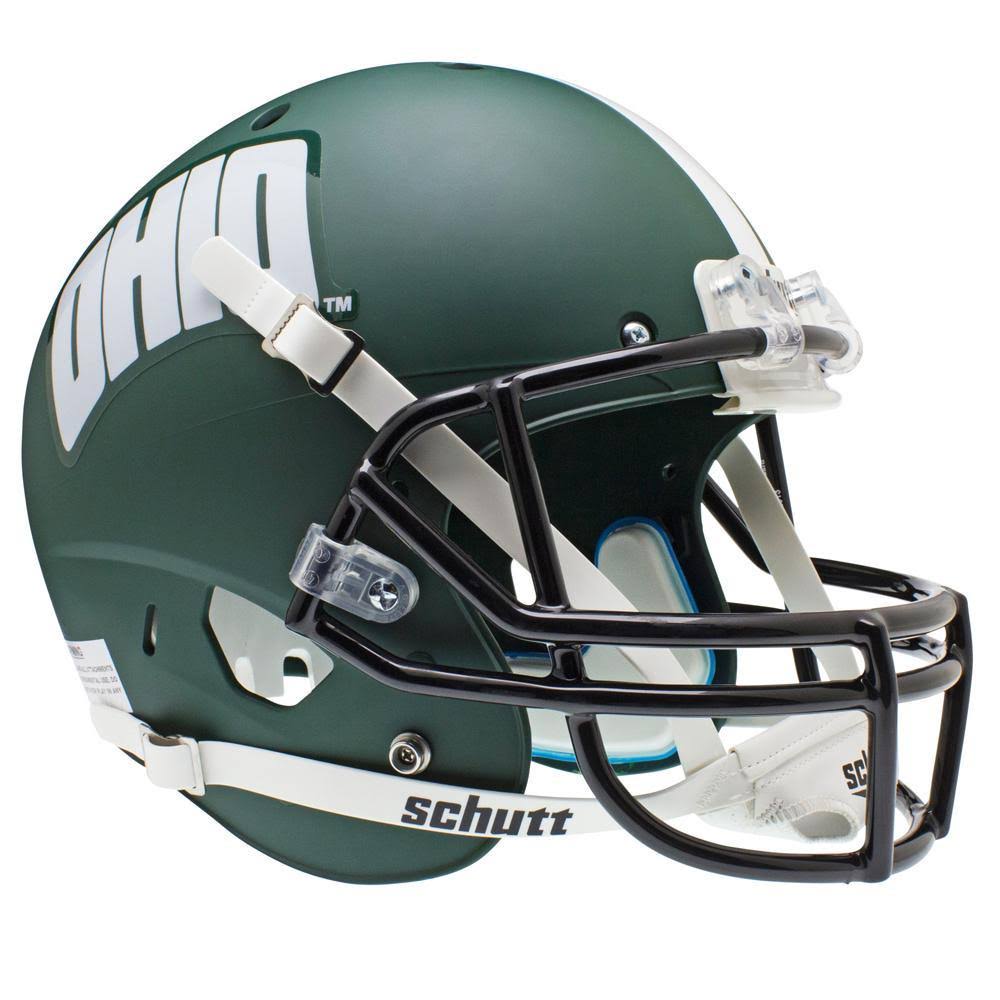 Ohio Bobcats Matte Green Schutt XP Replica Full Size Football Helmet