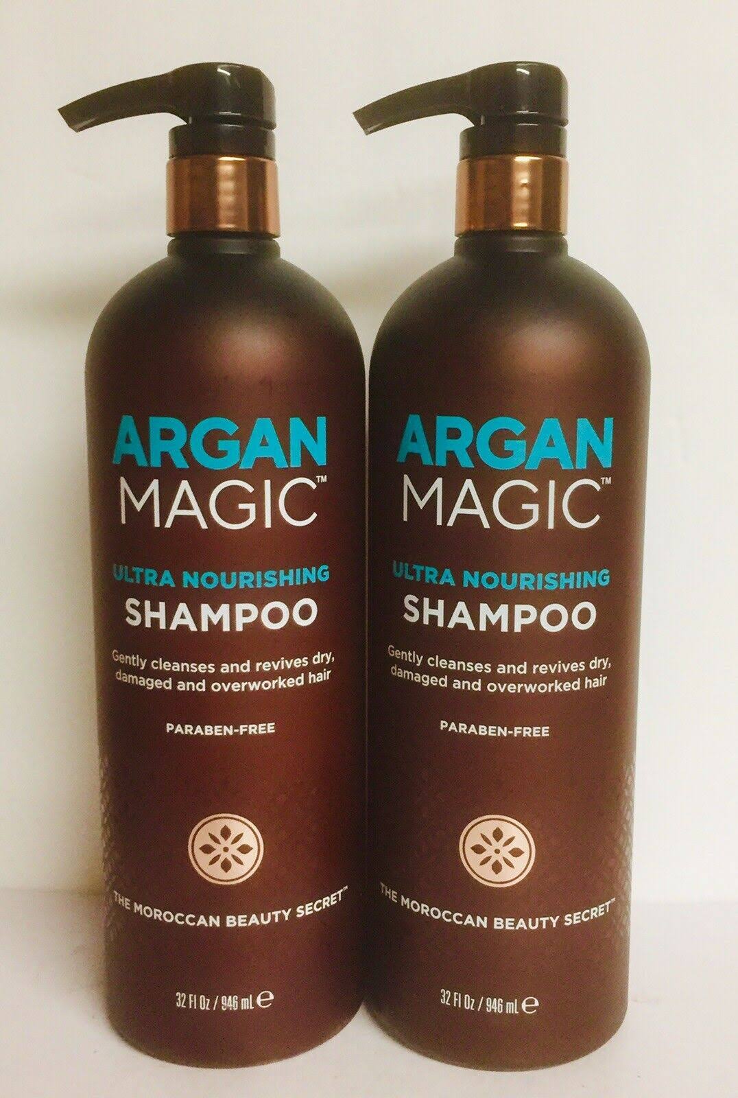 (2) Argan Magic Ultra Nourishing Shampoo with Argan Oil 32 fl oz Each
