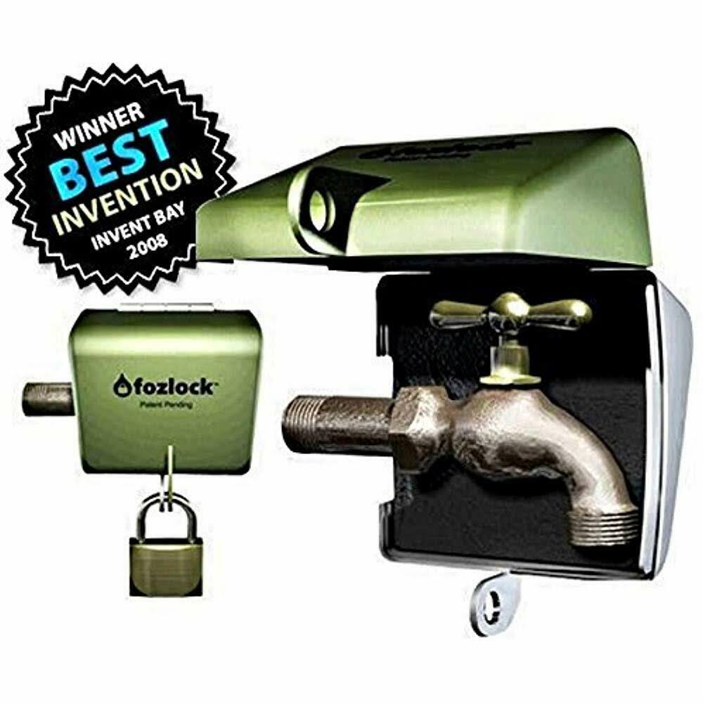 Fozlock Outdoor Hose Bibb Faucet Lock GREEN. dersya