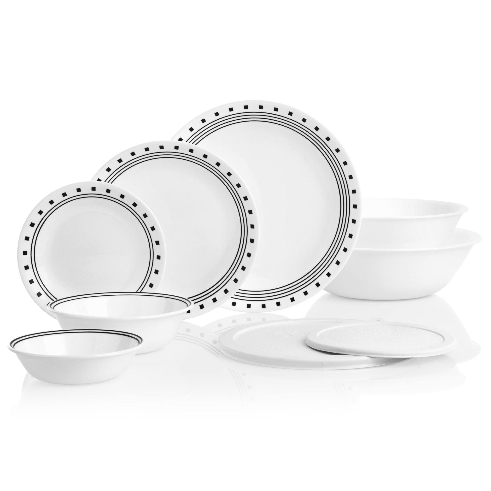 Corelle City Block 78Piece Dinnerware Set, Service for 12 dersya